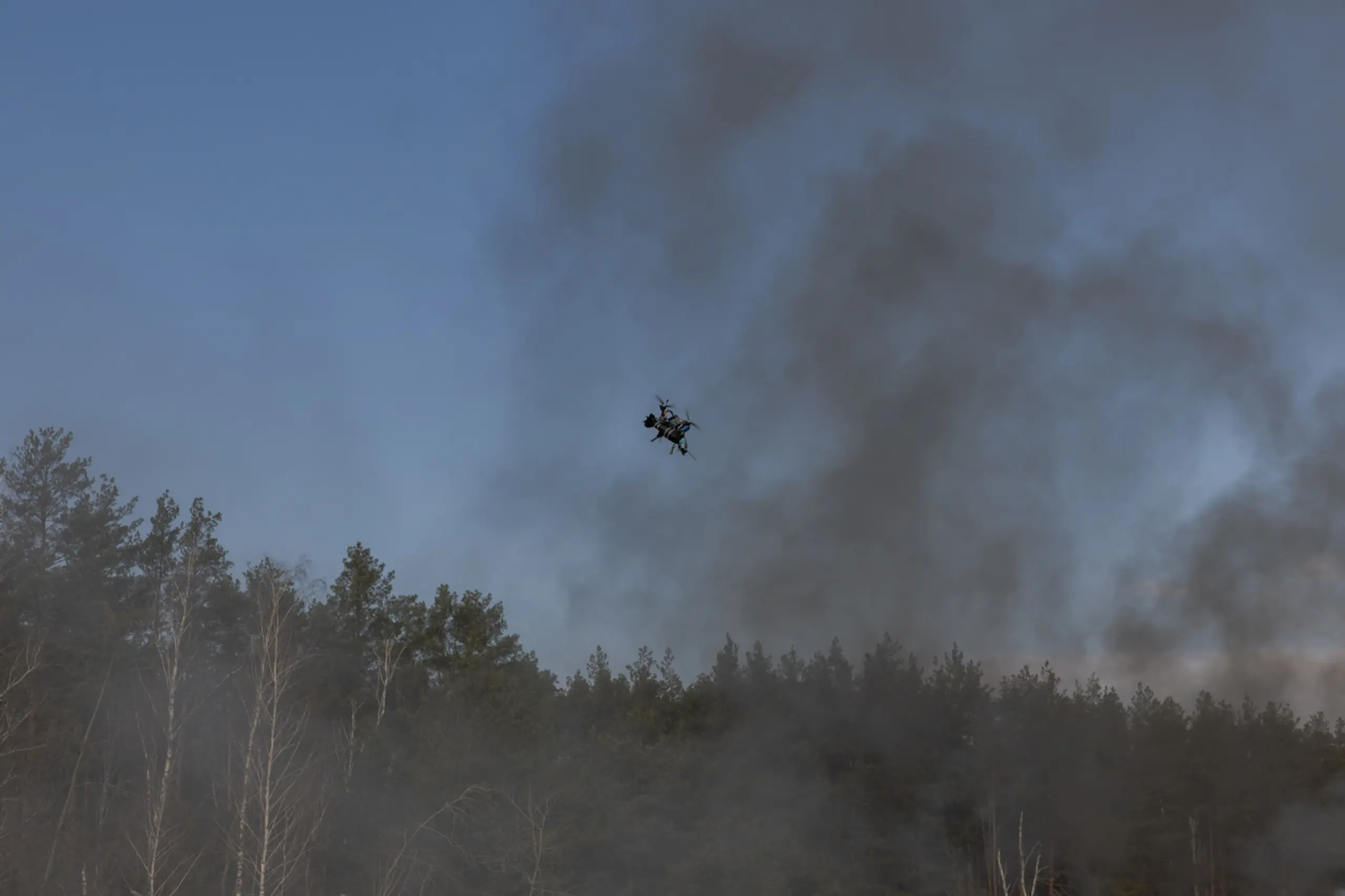 simulierter Drohnenangriff des ukrainischen Militärs