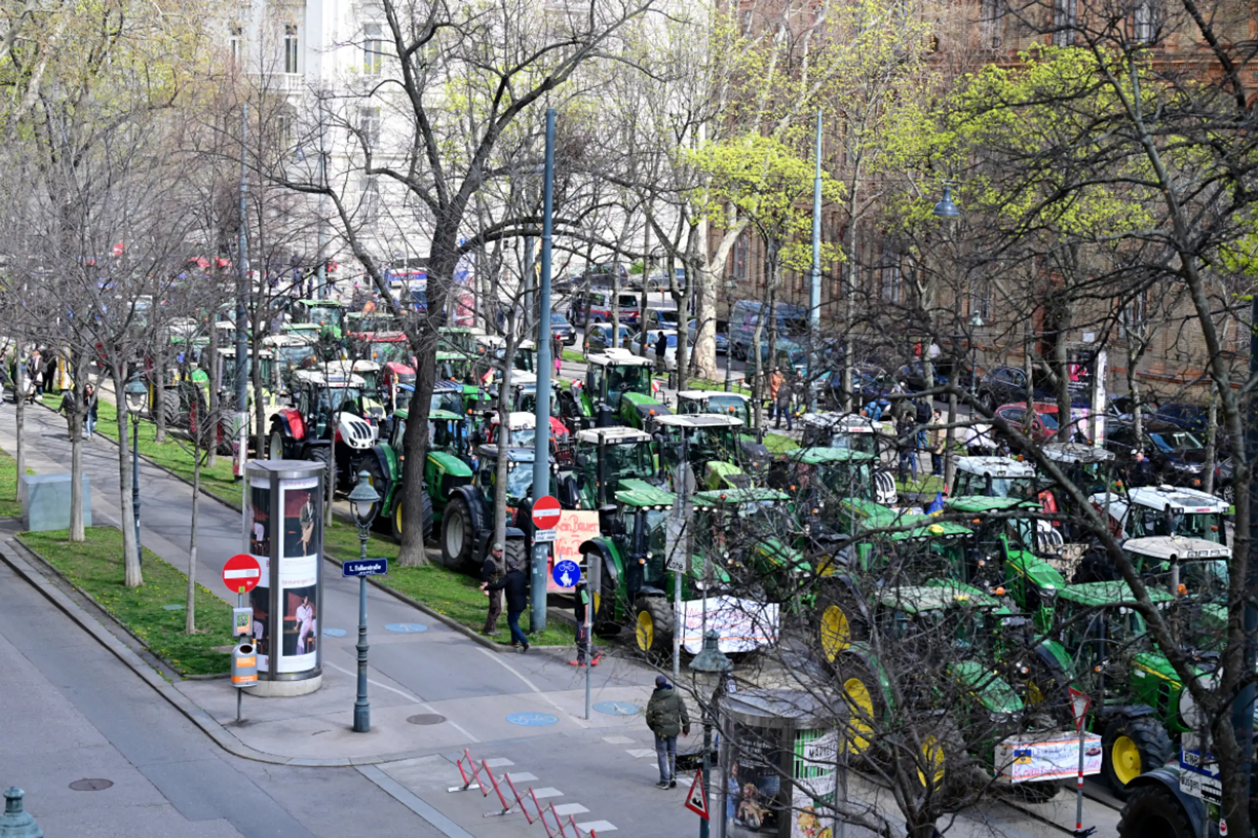 Über 200 Traktoren wurden bei der Kundgebung erwartet