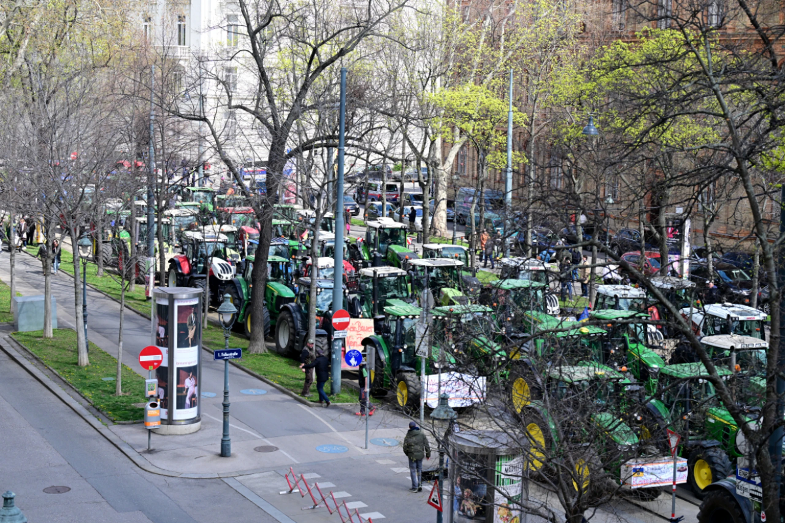 Über 200 Traktoren wurden bei der Kundgebung erwartet