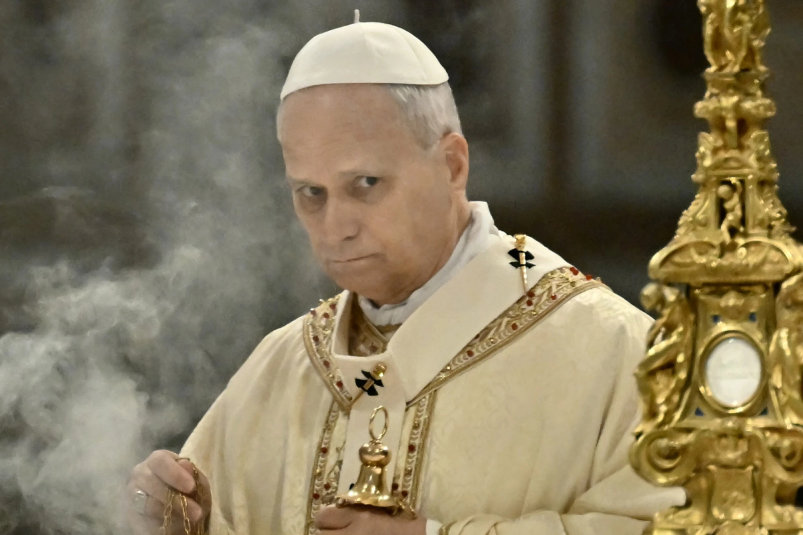 Papst Leo XIV. bei Messe am Gründonnerstag