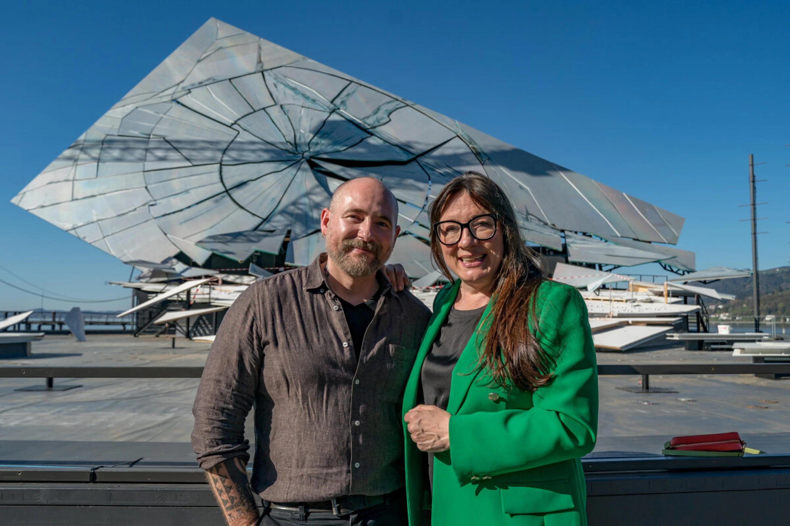 Bühnenbildner Paolo Fantin und Festspiel-Intendantin Lilli Paasikivi