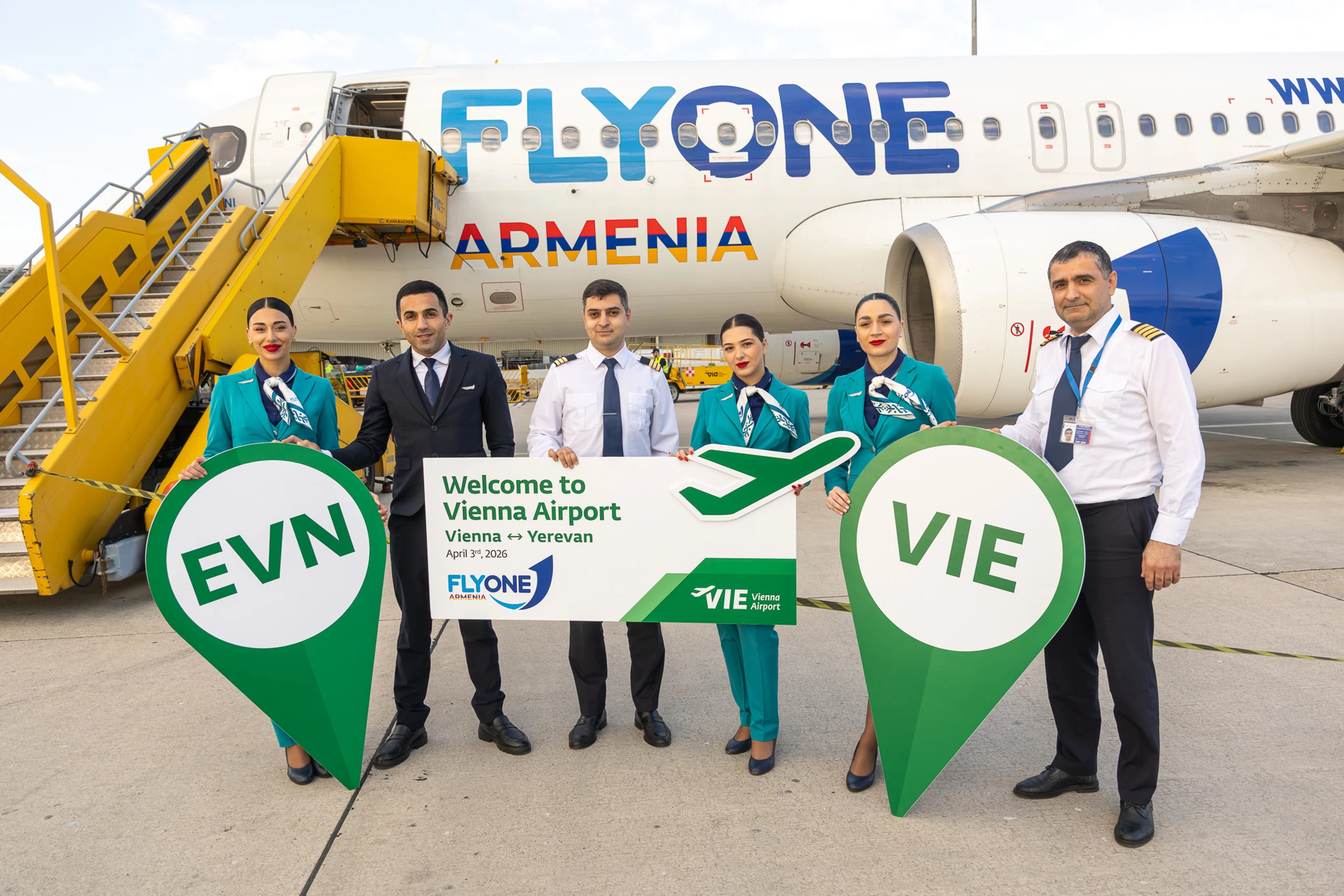 Neue Verbindung ab Wien: FlyOne Armenia fliegt seit 3. April nonstop nach Jerewan