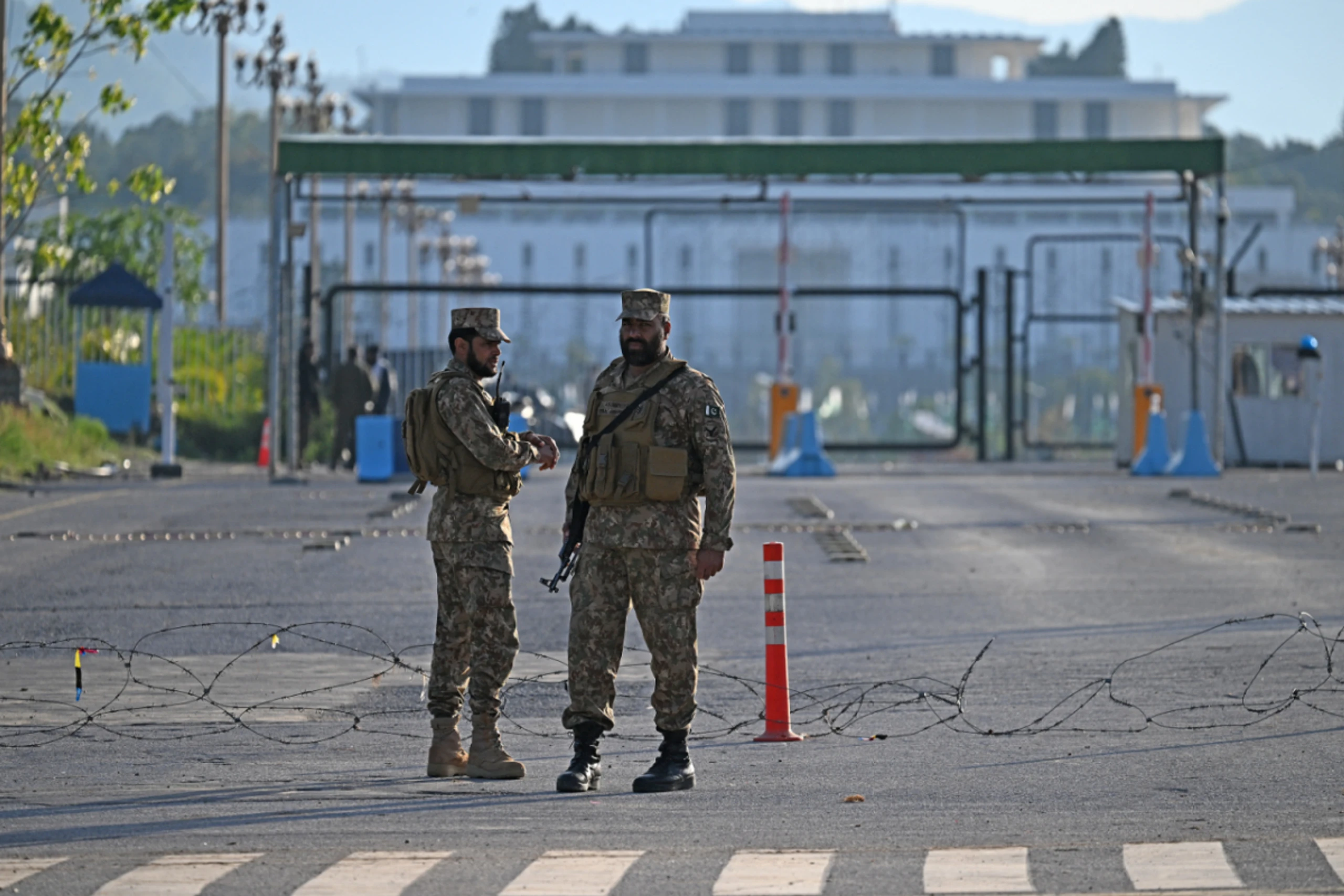 Präsidentensitz in Islamabad für die Gespräche besonders abgesichert