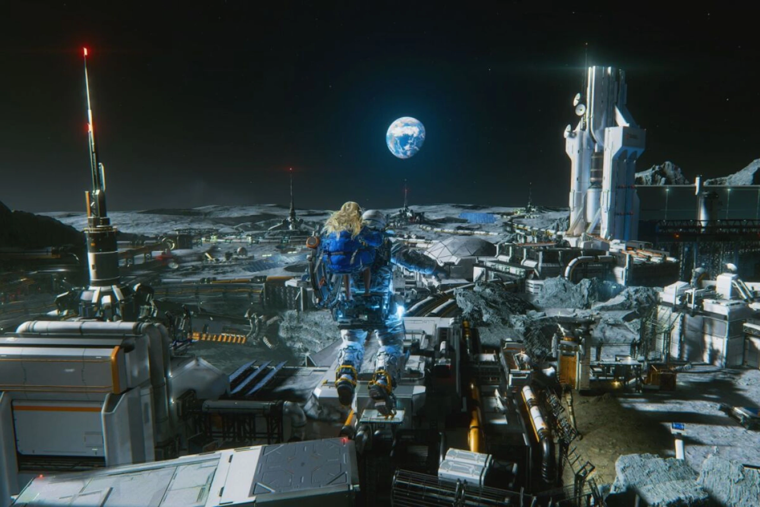 Der Blick auf die Mondstaton Cradle - und Mutter Erde