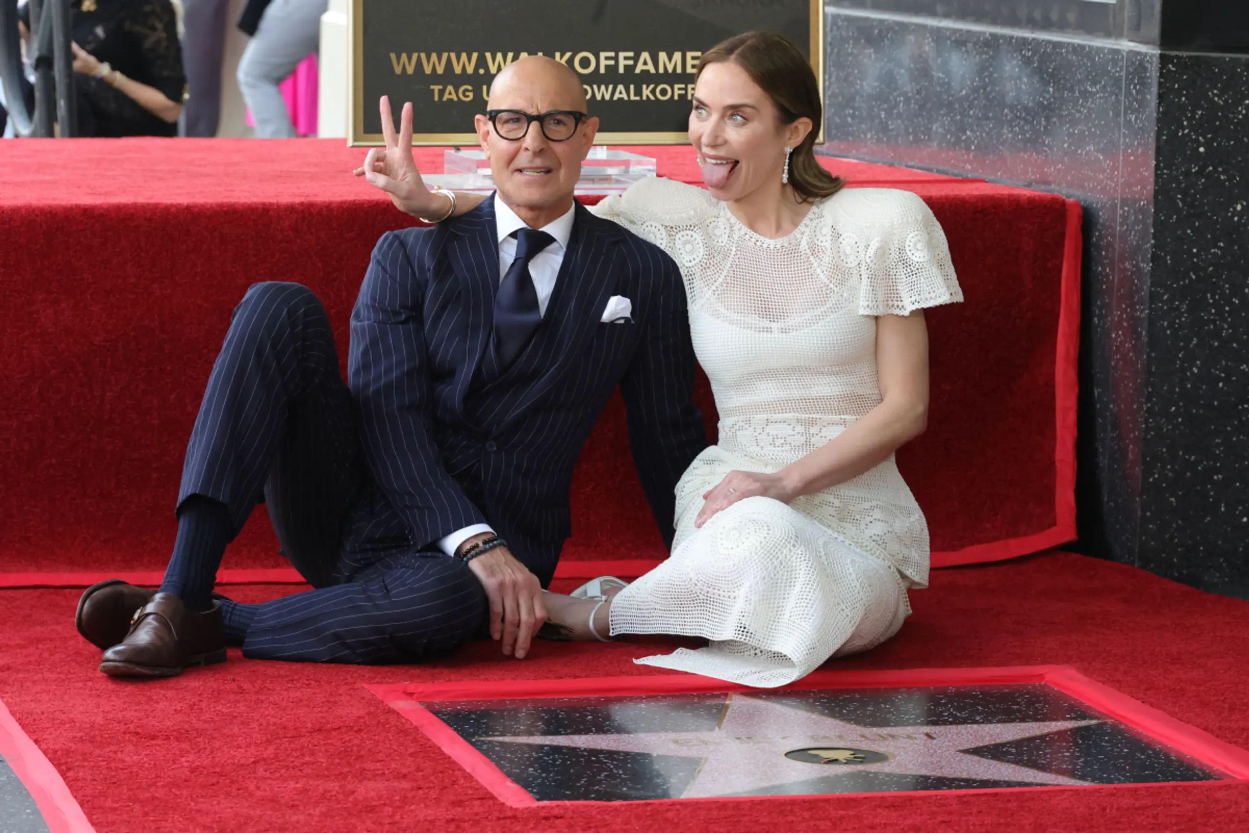 Stanley Tucci und Emily Blunt und ihre Sterne