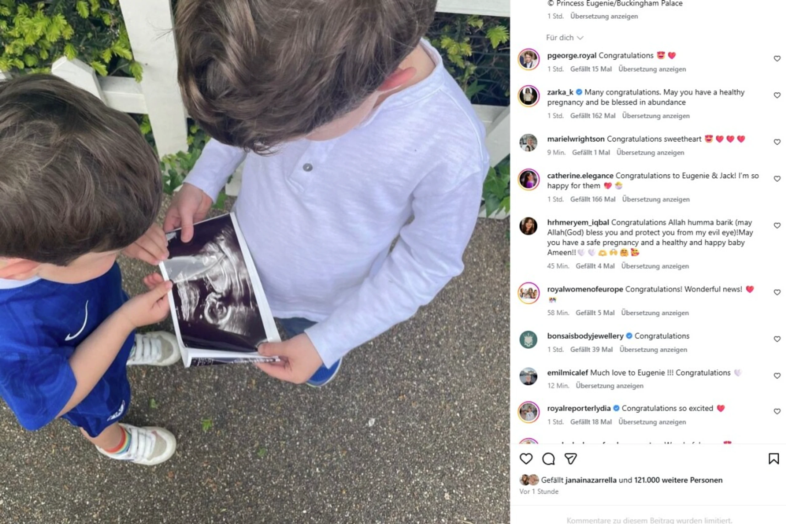 August und Ernest freuen sich schon auf ihr Geschwisterchen