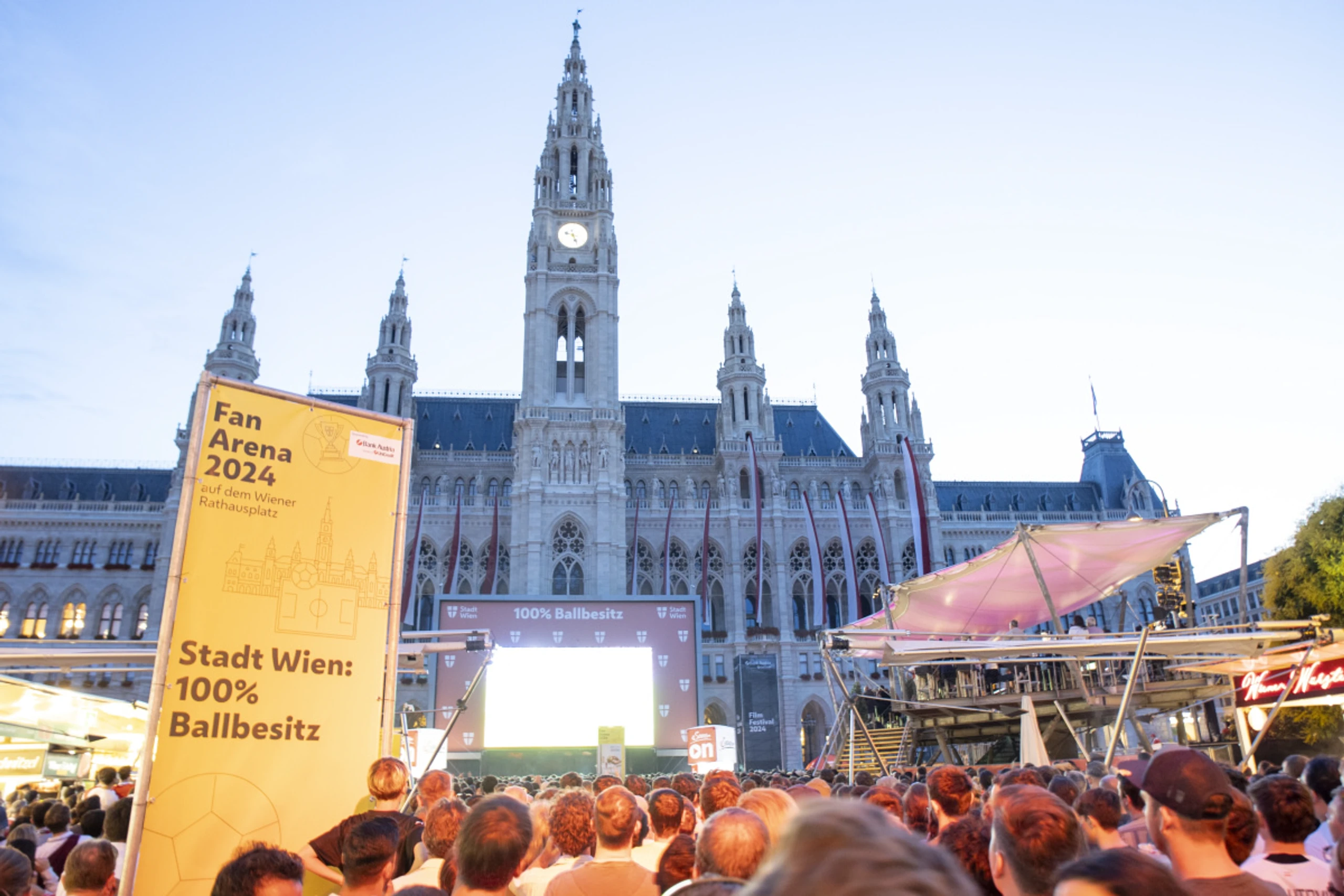 Großes Public Viewing am Rathausplatz gab es zuletzt bei der Euro 2024