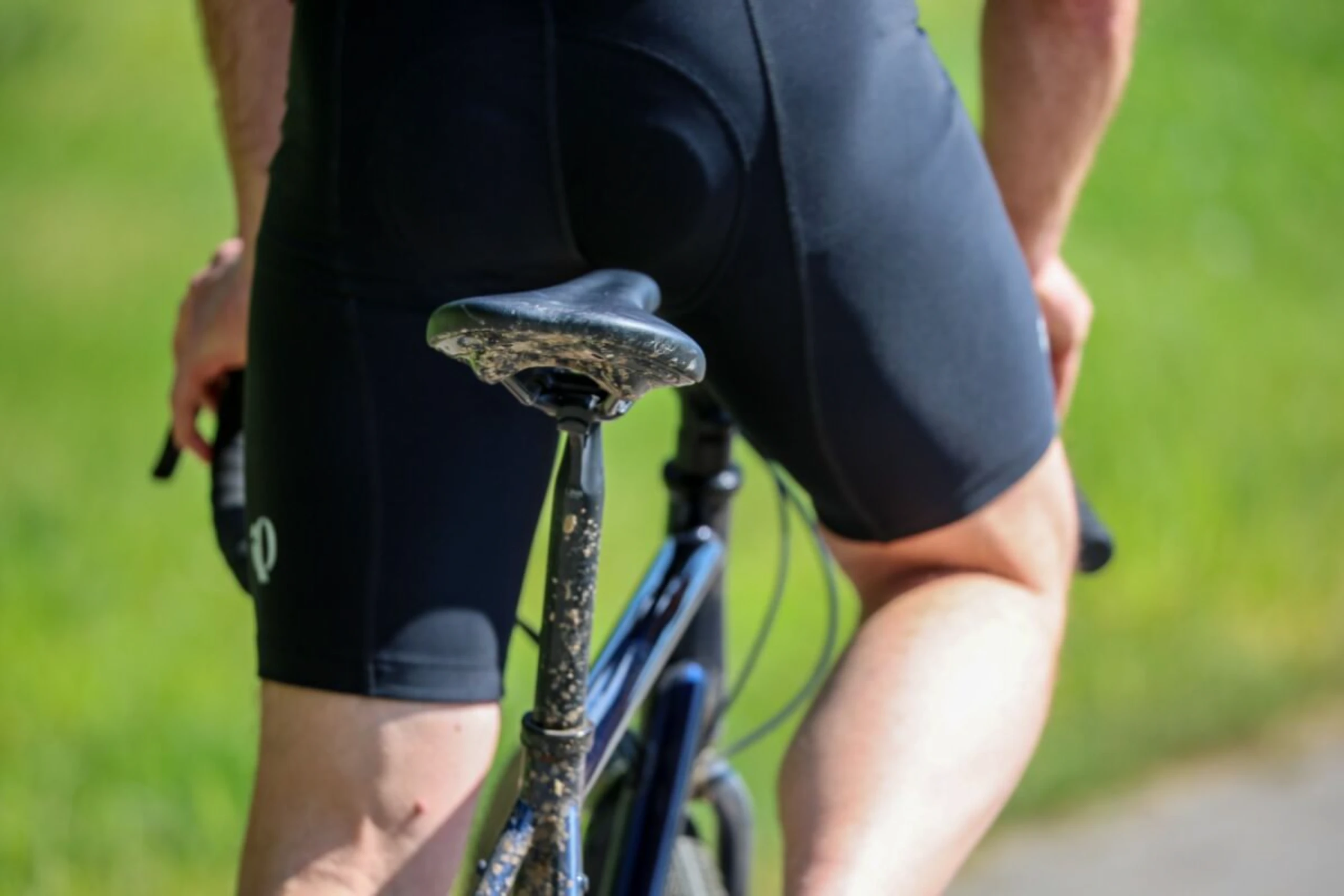 Radsporthosen mit Polsterung verringern die Reibung