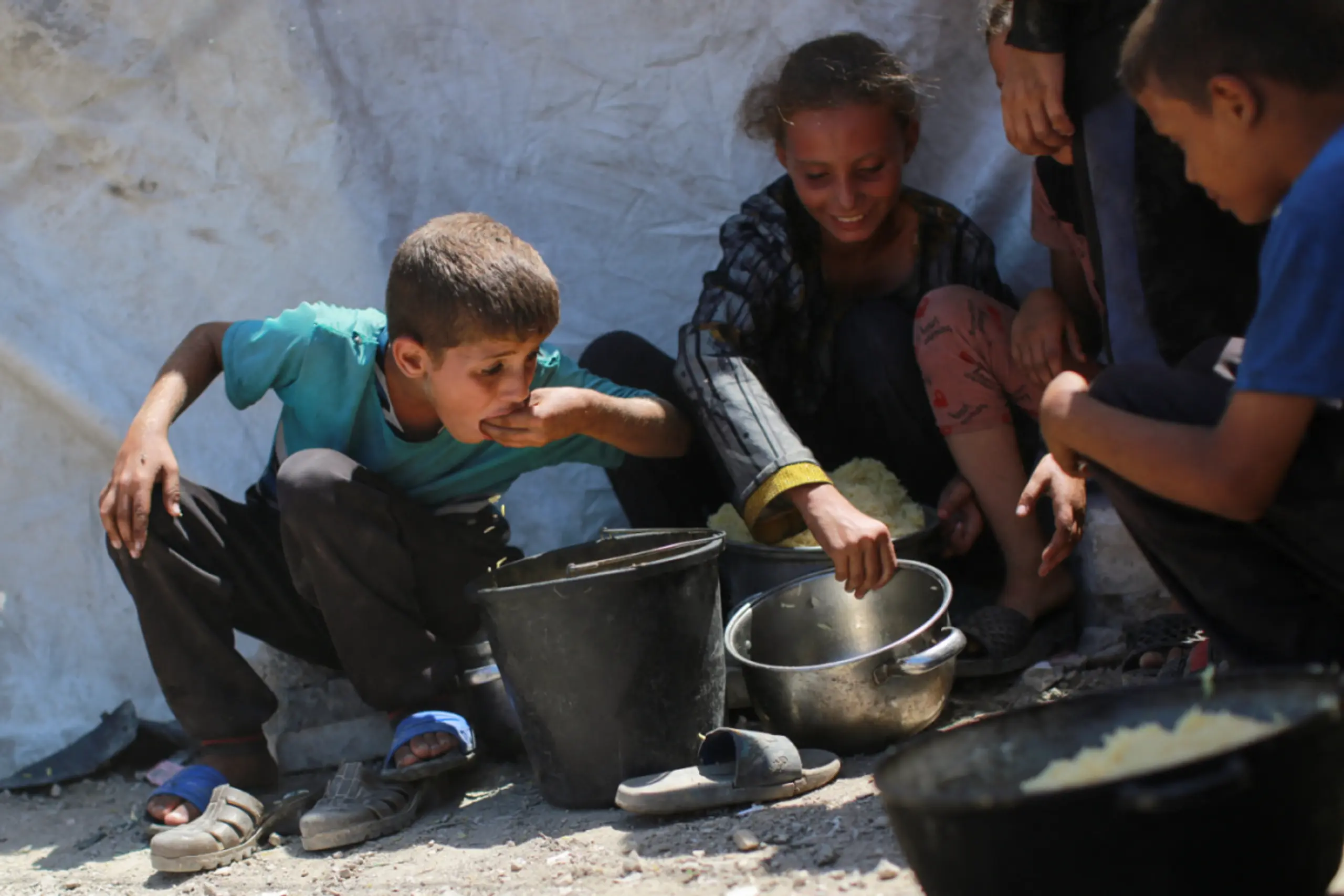 Kampf gegen den Hunger ist für die Kinder von Gaza besonders schlimm