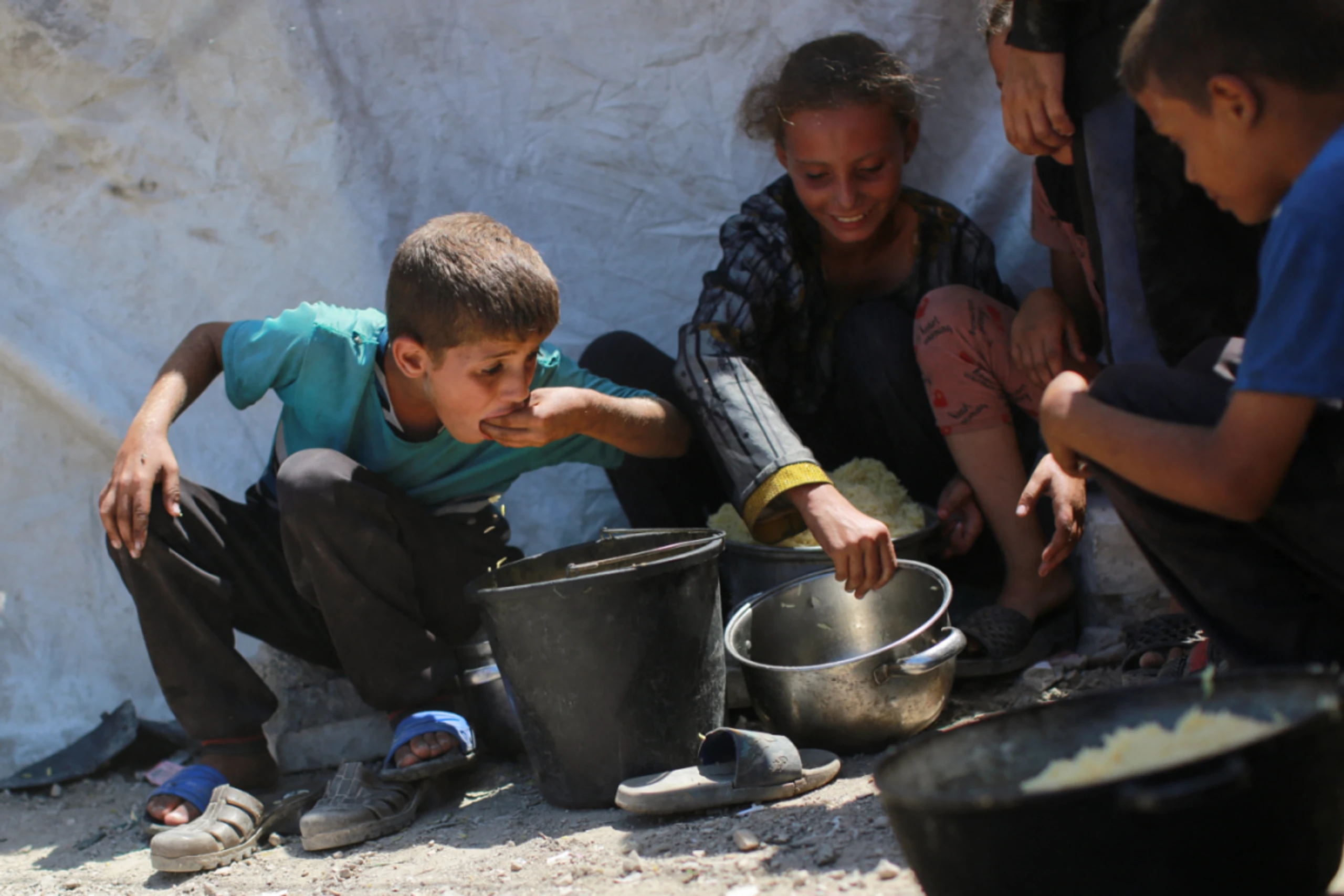 Kampf gegen den Hunger ist für die Kinder von Gaza besonders schlimm