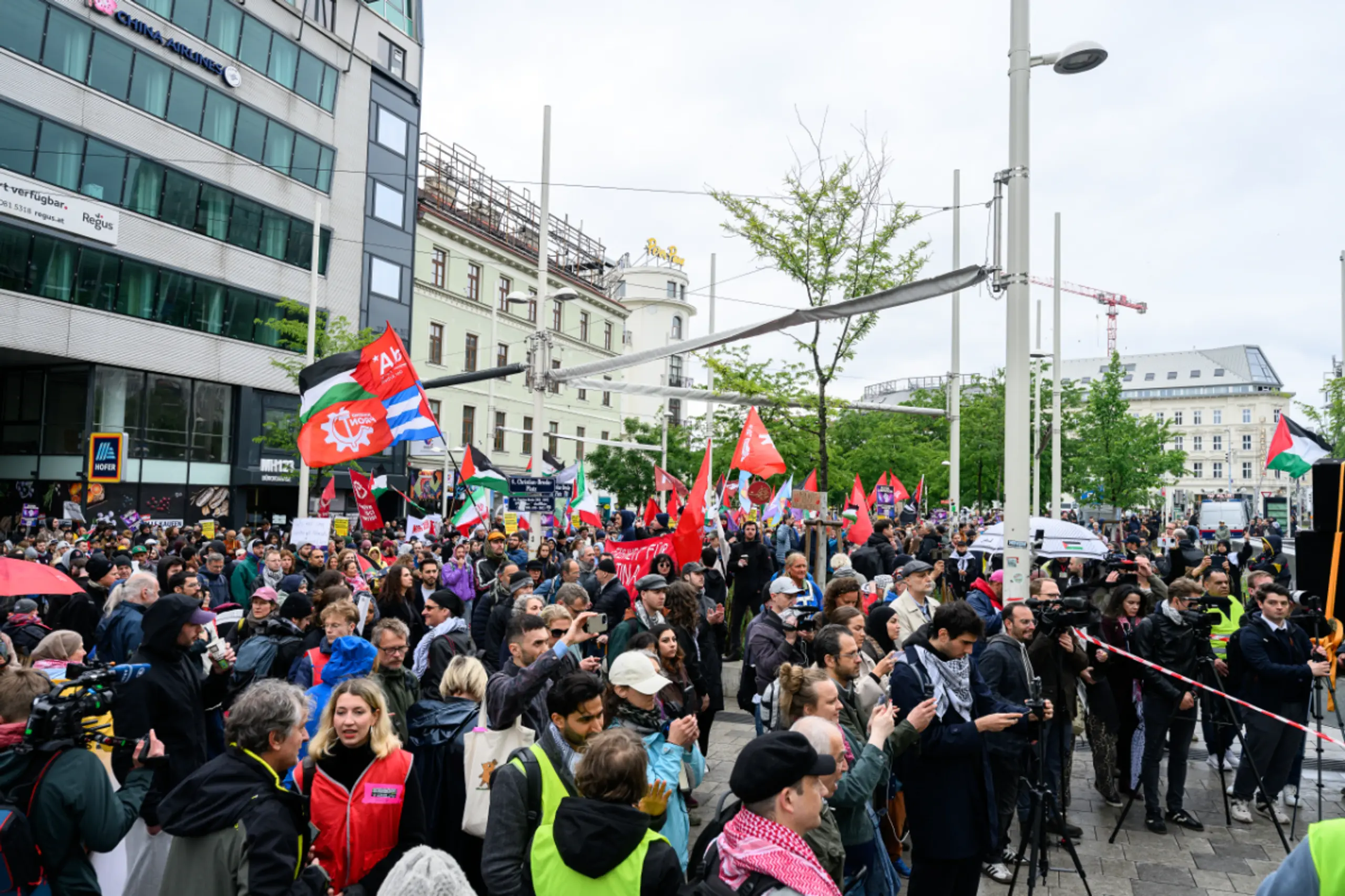 Demonstration startete in der Nähe des Westbahnhofs