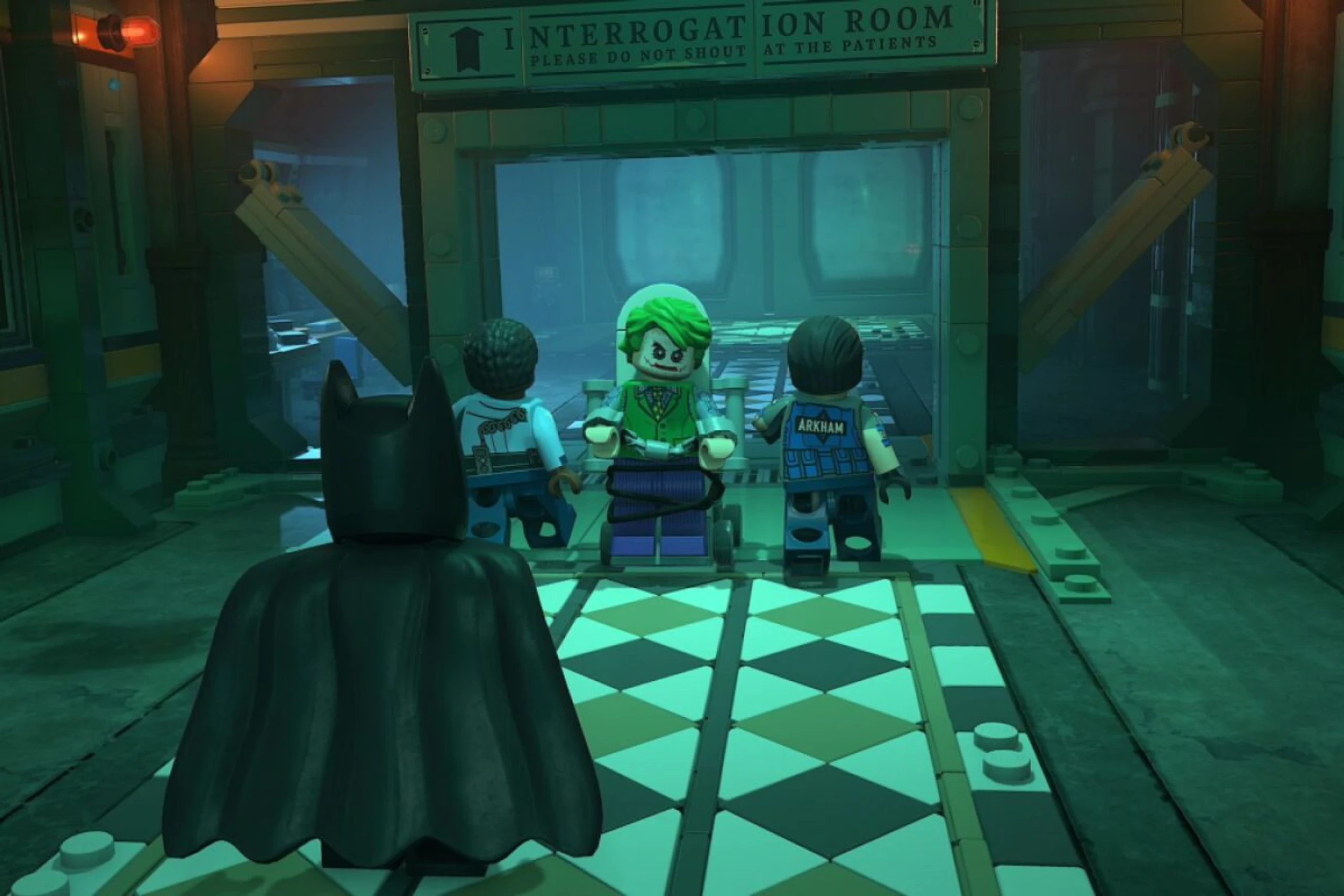 Wer wohl zuletzt lacht? Der Joker wird ins Arkham Asylum abgeführt