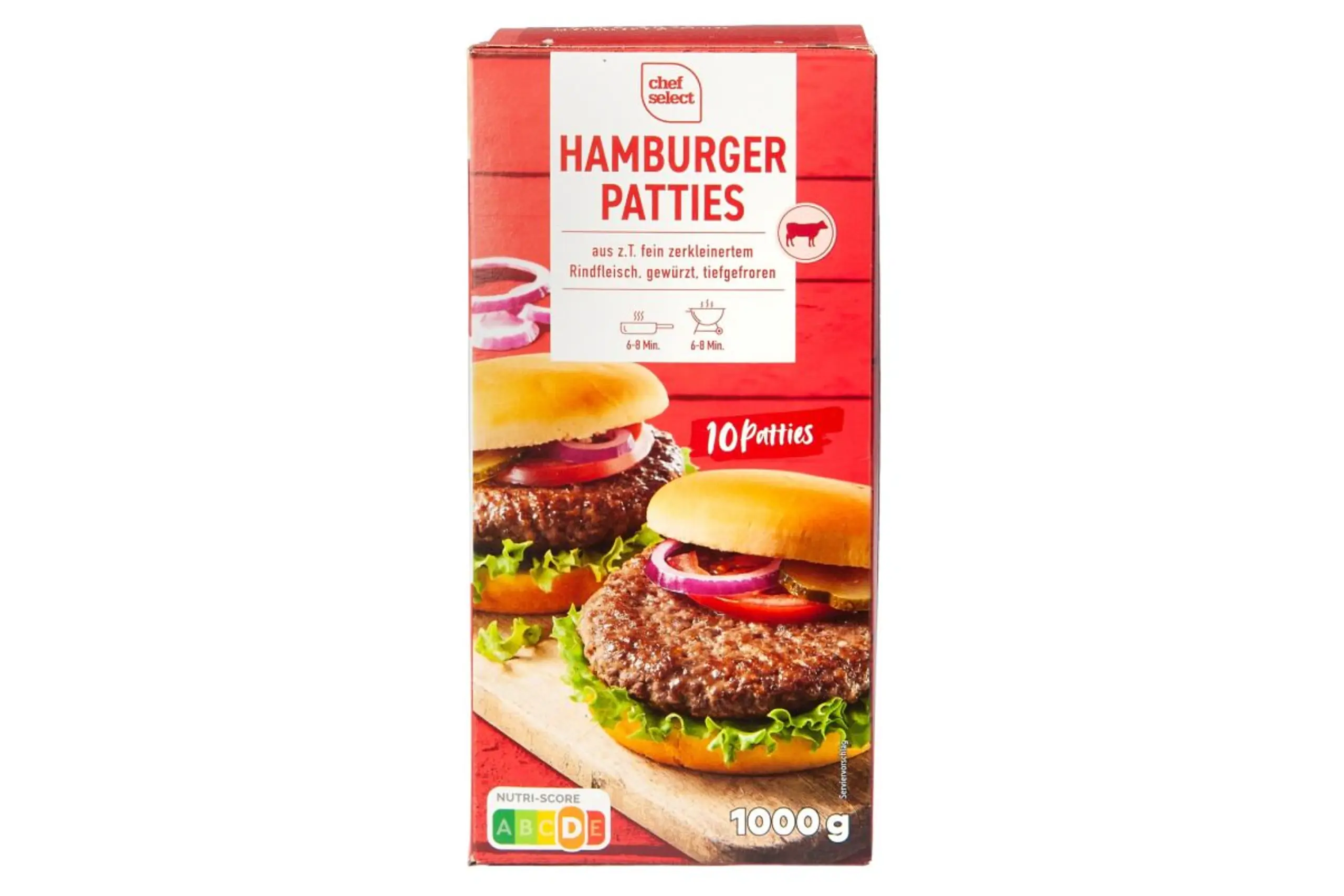 Der Testsieger aus Fleisch ist der Rindfleisch-Patty von Chef Select