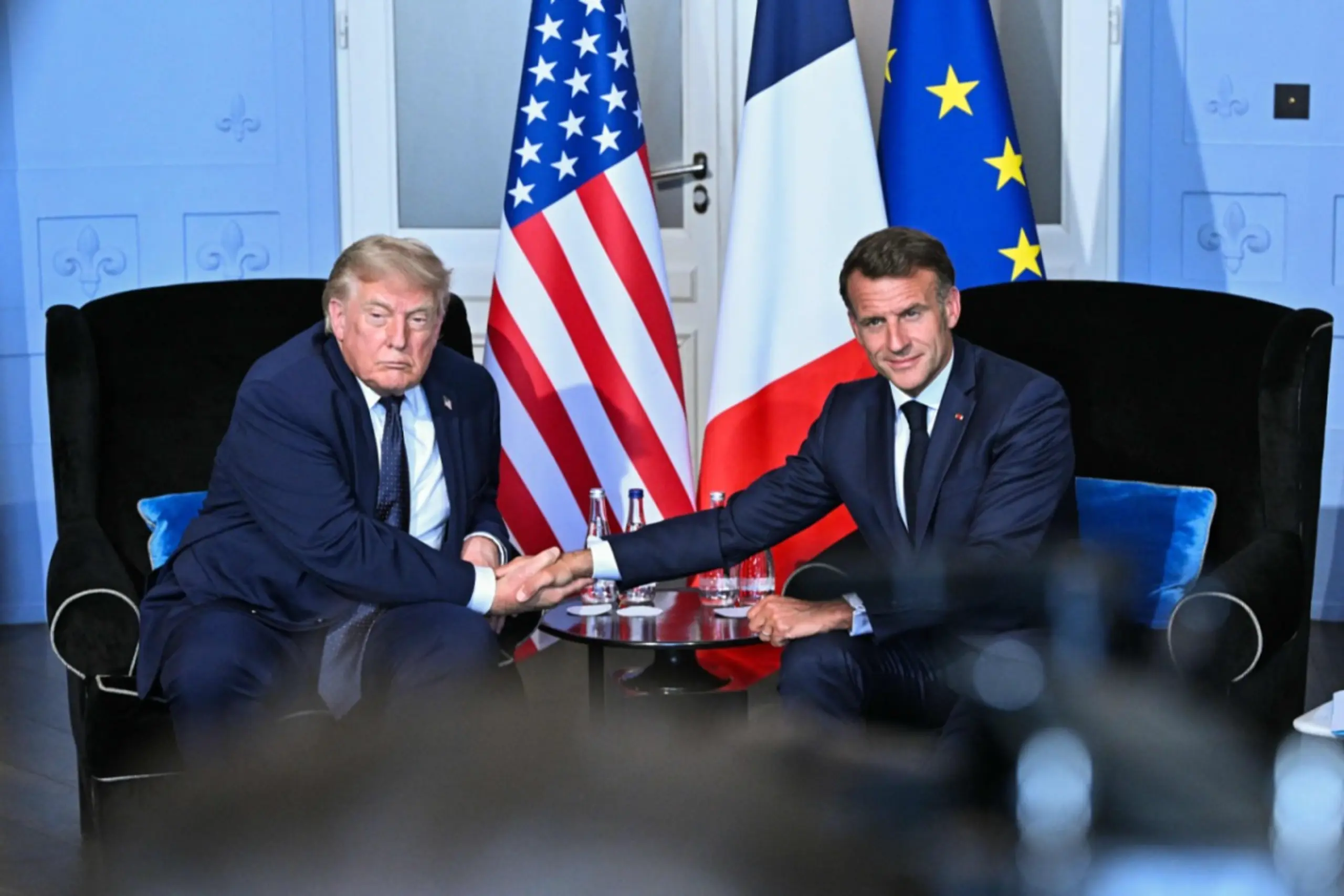 Trump bei Macron in Evian