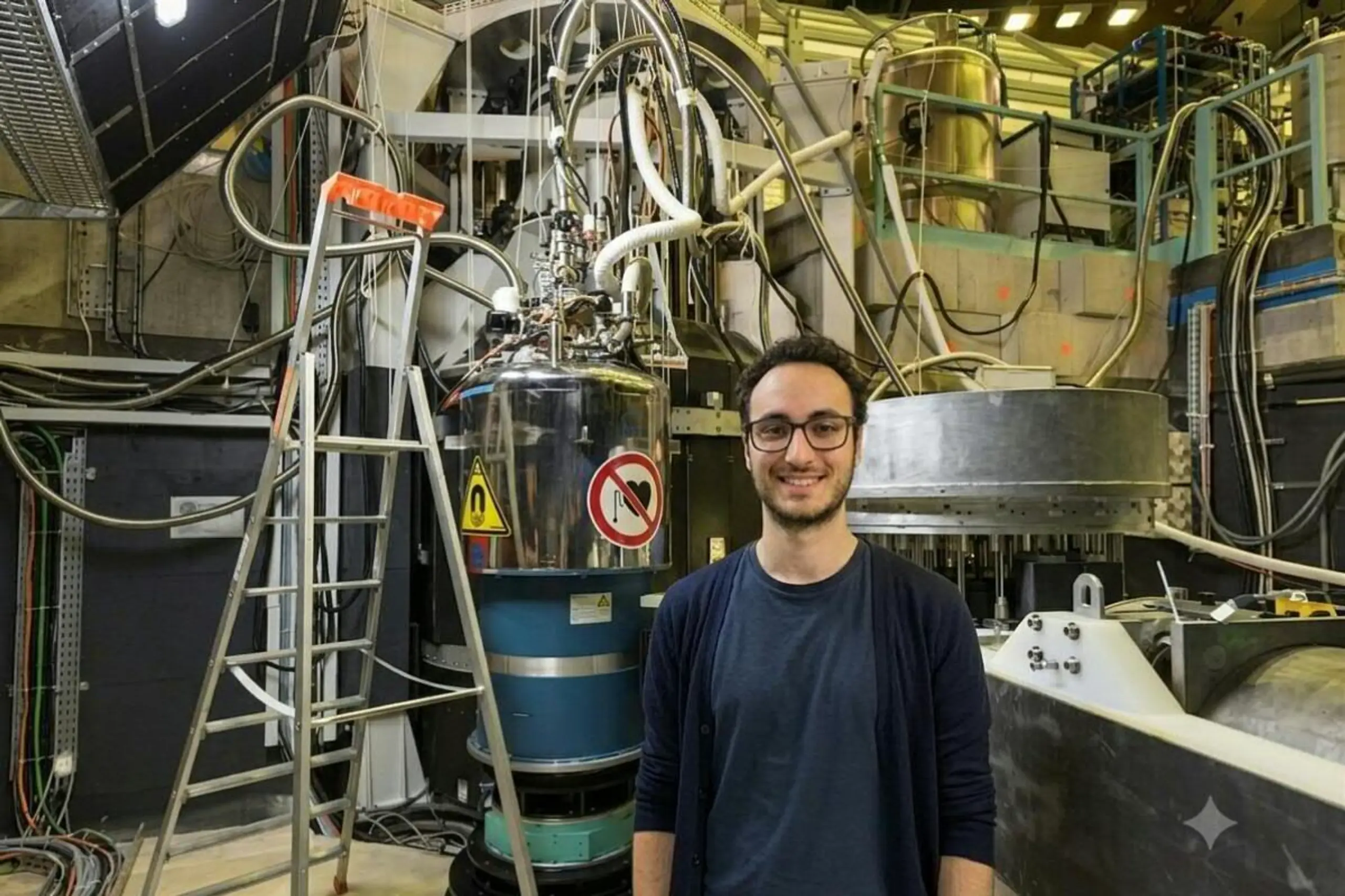 Erstautor Federico Mazza führte die Neutronenstreuexperimente durch