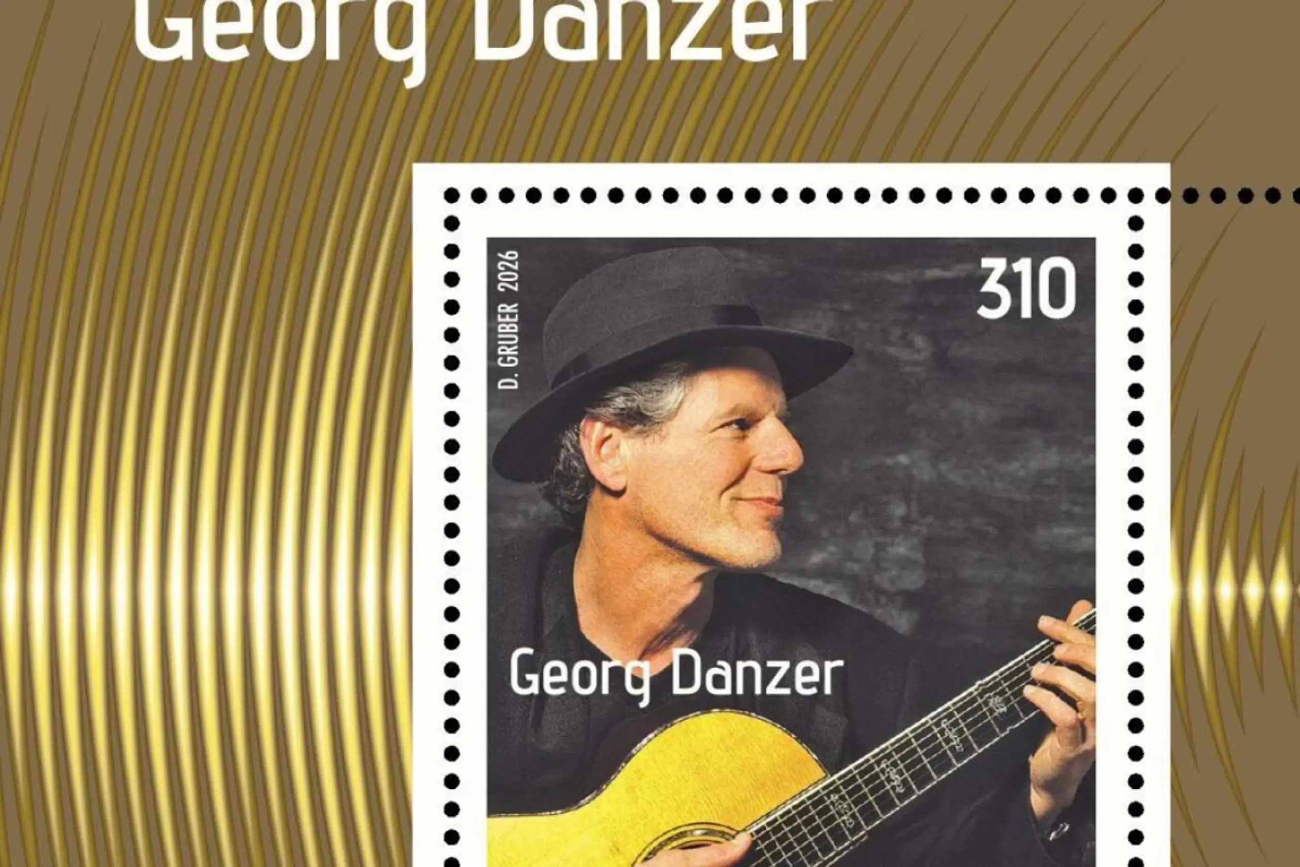 Neuer Goldjunge der Post: Sonderbriefmarke zum 80er von Georg Danzer