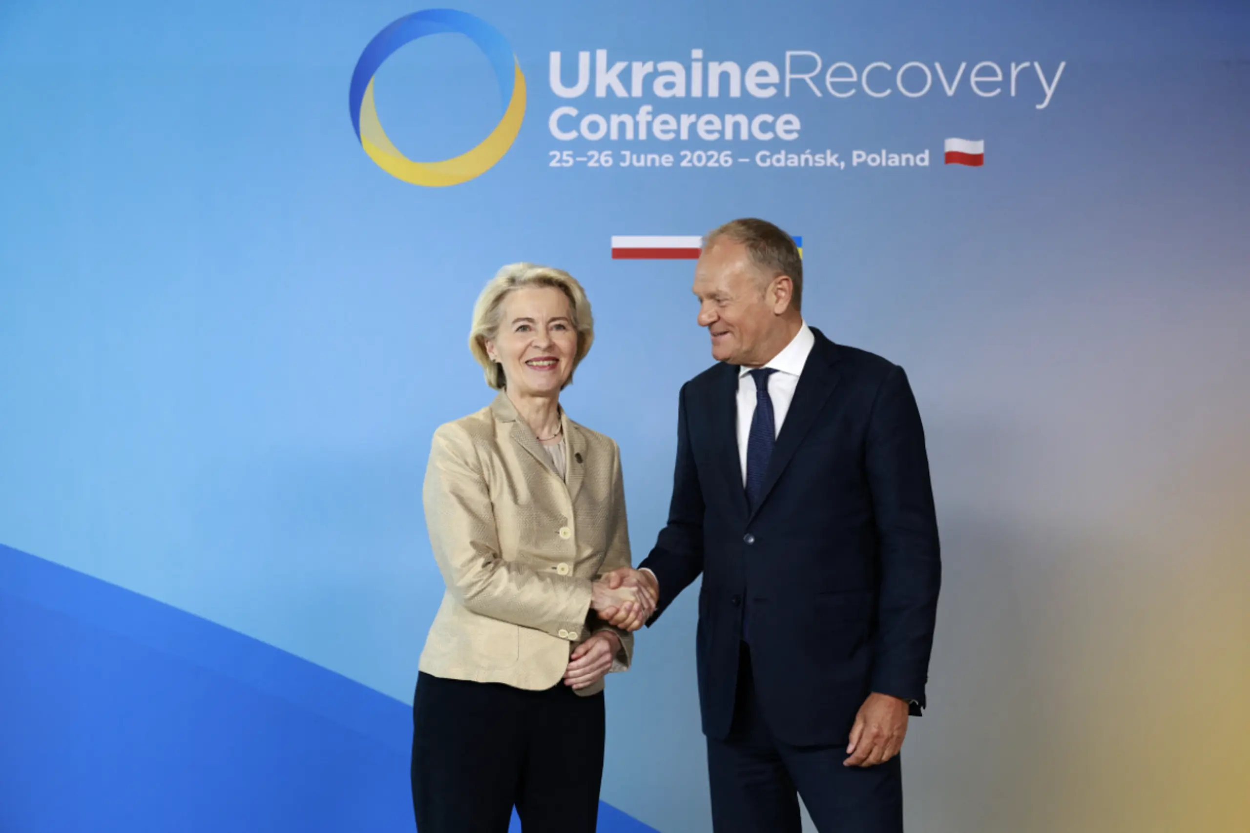EU-Kommissionspräsidentin von der Leyen mit Polens Premier Tusk