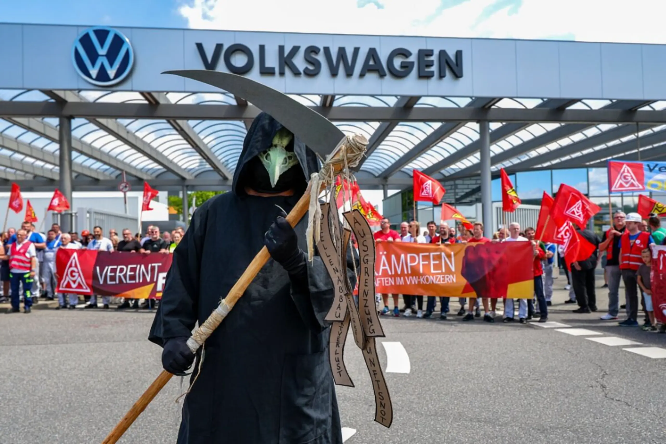 Laut dem Betriebsrat geht der Sensenmann bei VW um
