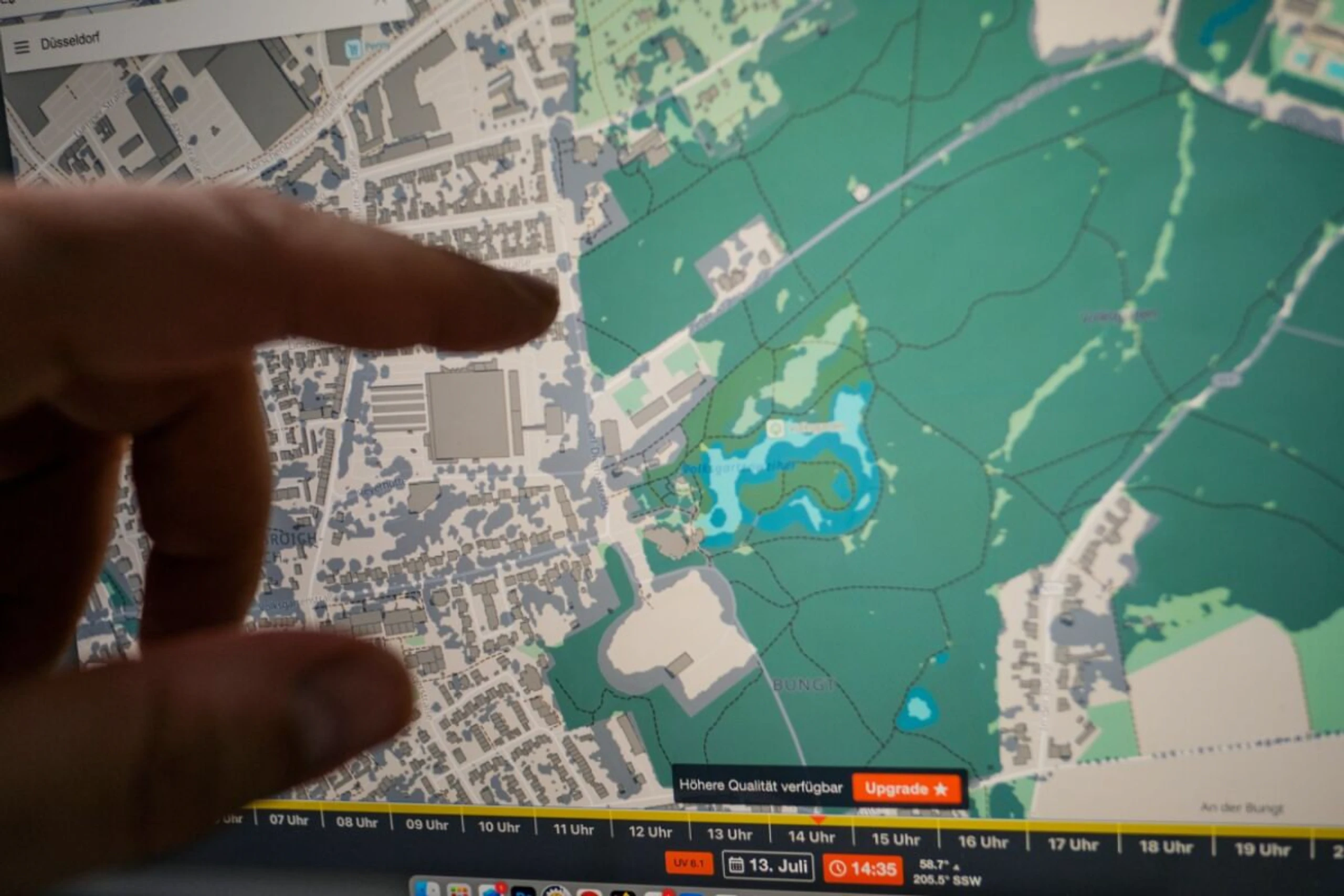 Auf "Shademap.app" lassen sich Schattenverläufe simulieren