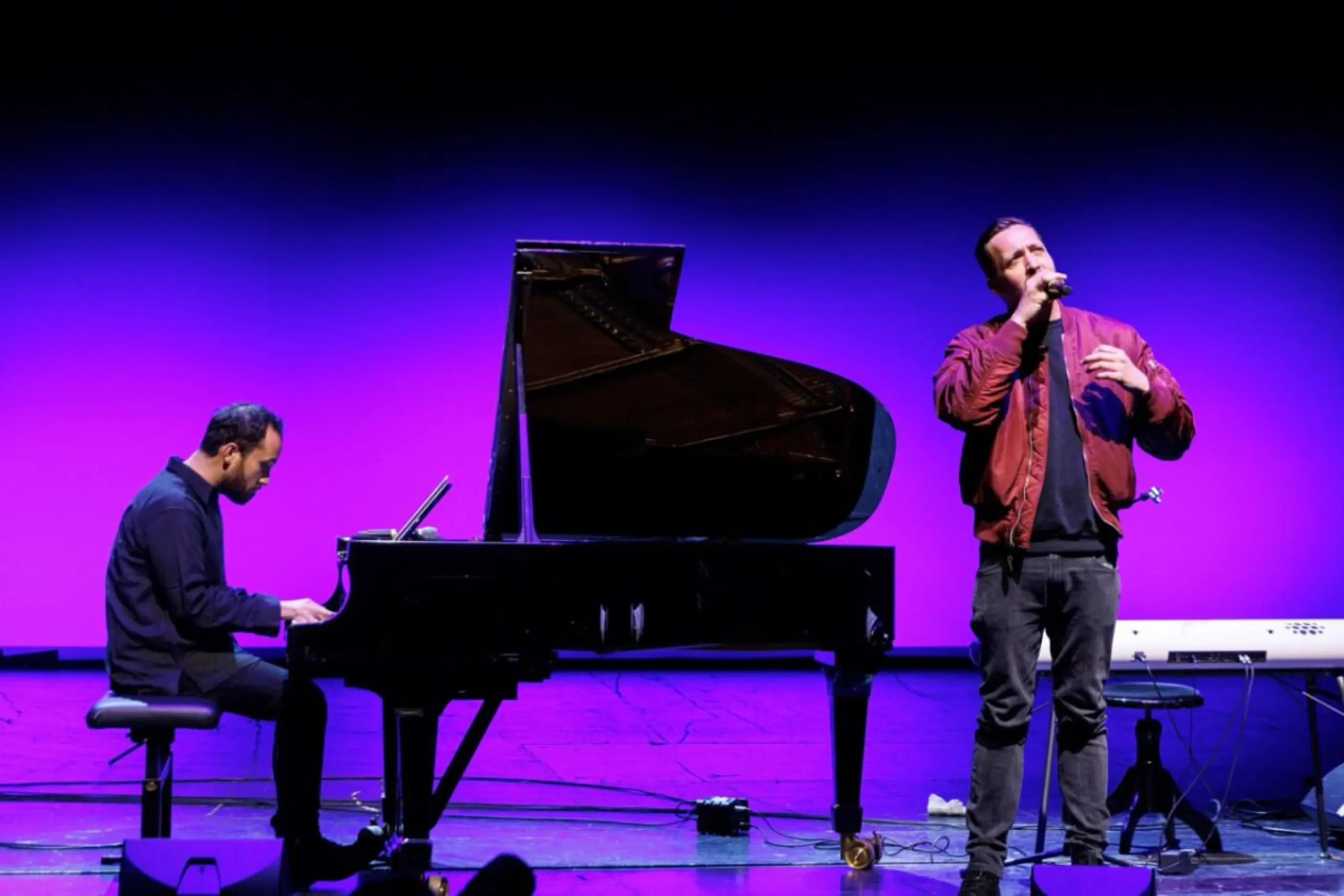 ++ ARCHIVBILD ++ Danger Dan (re.) und Igor Levit (li.) beim Ersatzkonzert