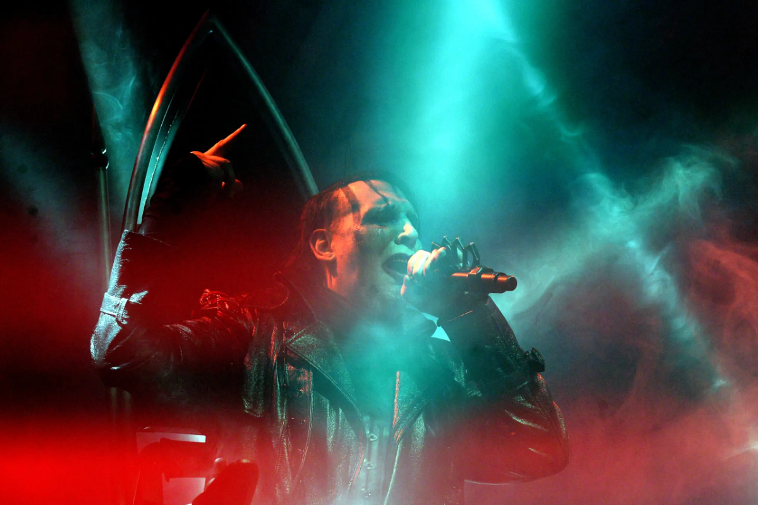 Manson bei einer Show 2017 im Gasometer