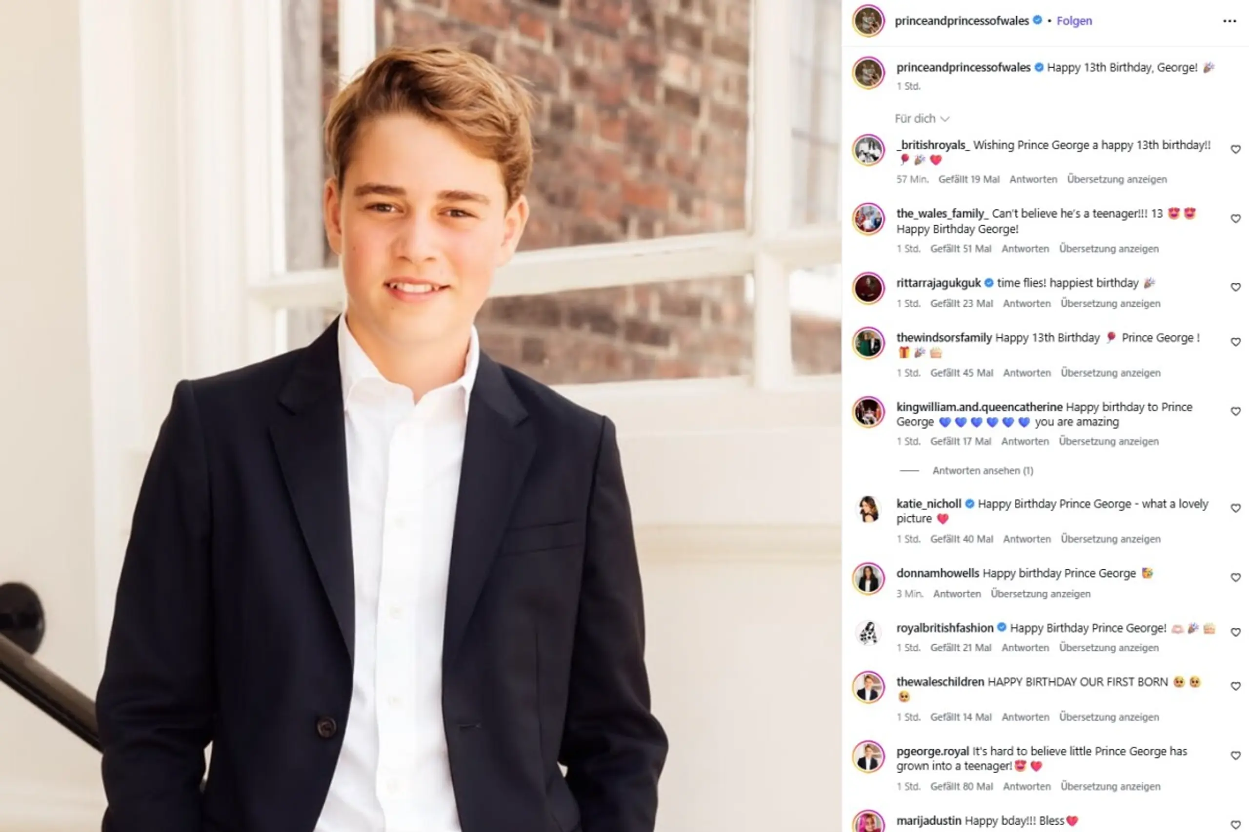 Das offizielle Porträt zum 13. Geburtstag