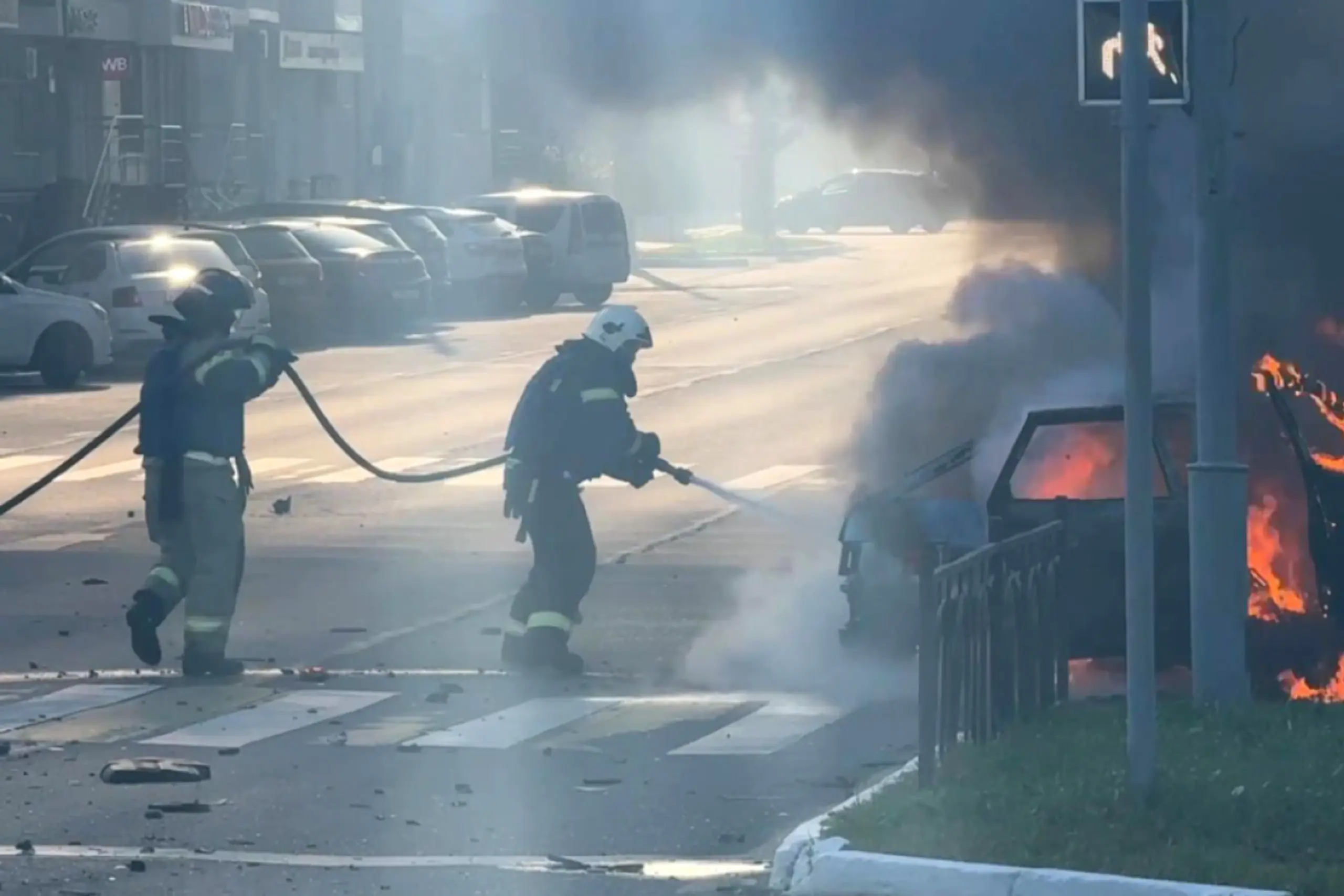 In Belgorod griff eine ukrainische Drohne ein Fahrzeug an (Archivbild)