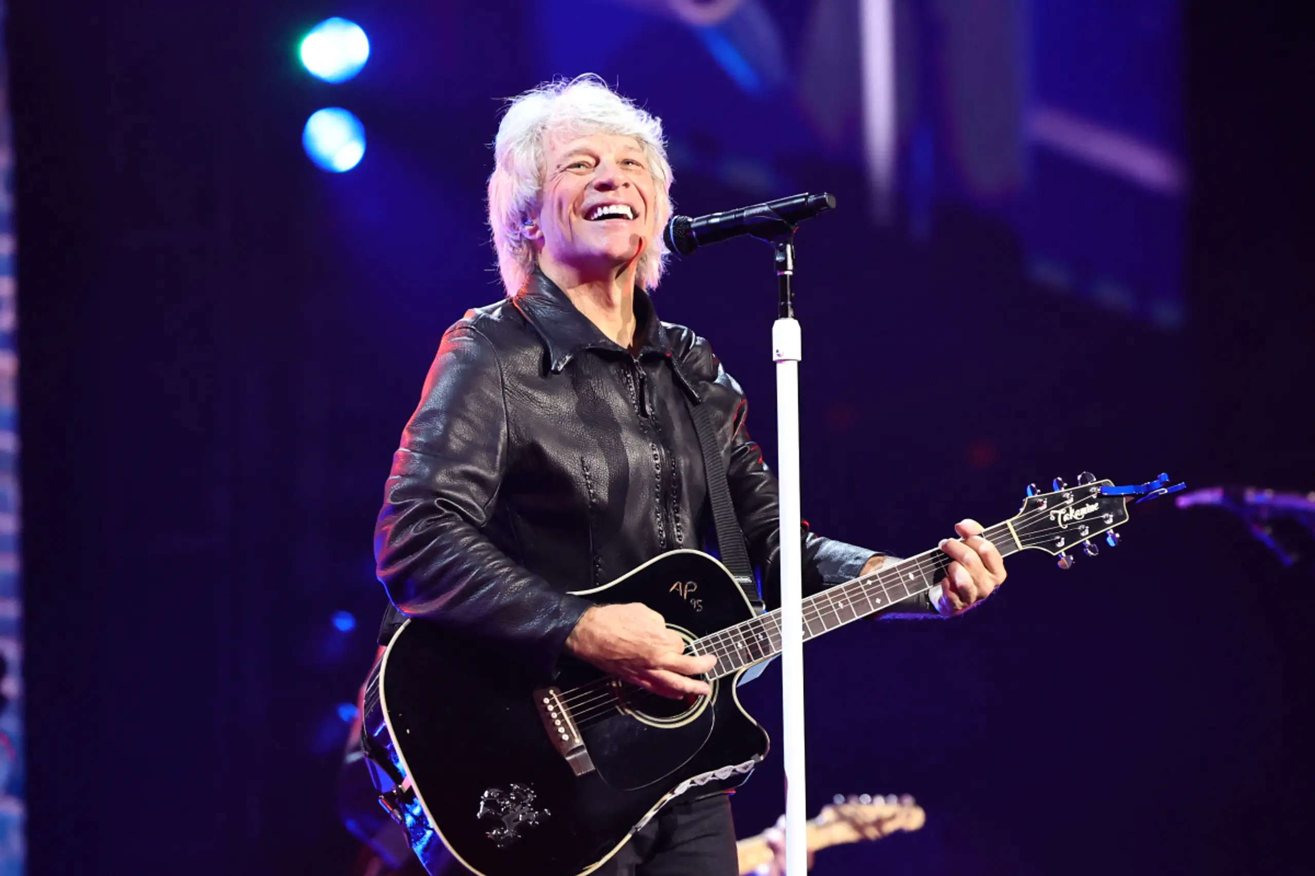 Beim ersten von Auftritt in NY konnte Bon Jovi noch Lachen