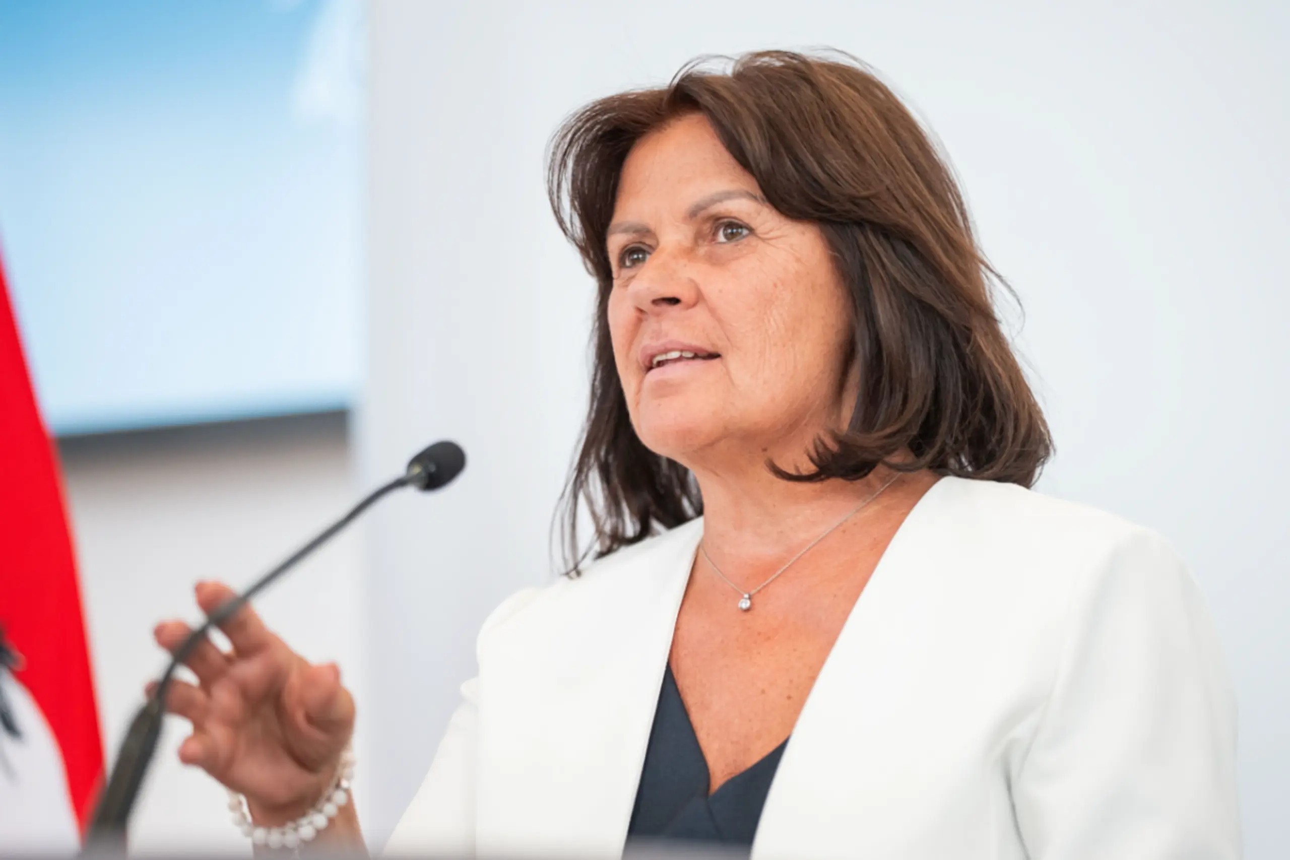 Anderl bei einerm Pressetermin im Juli