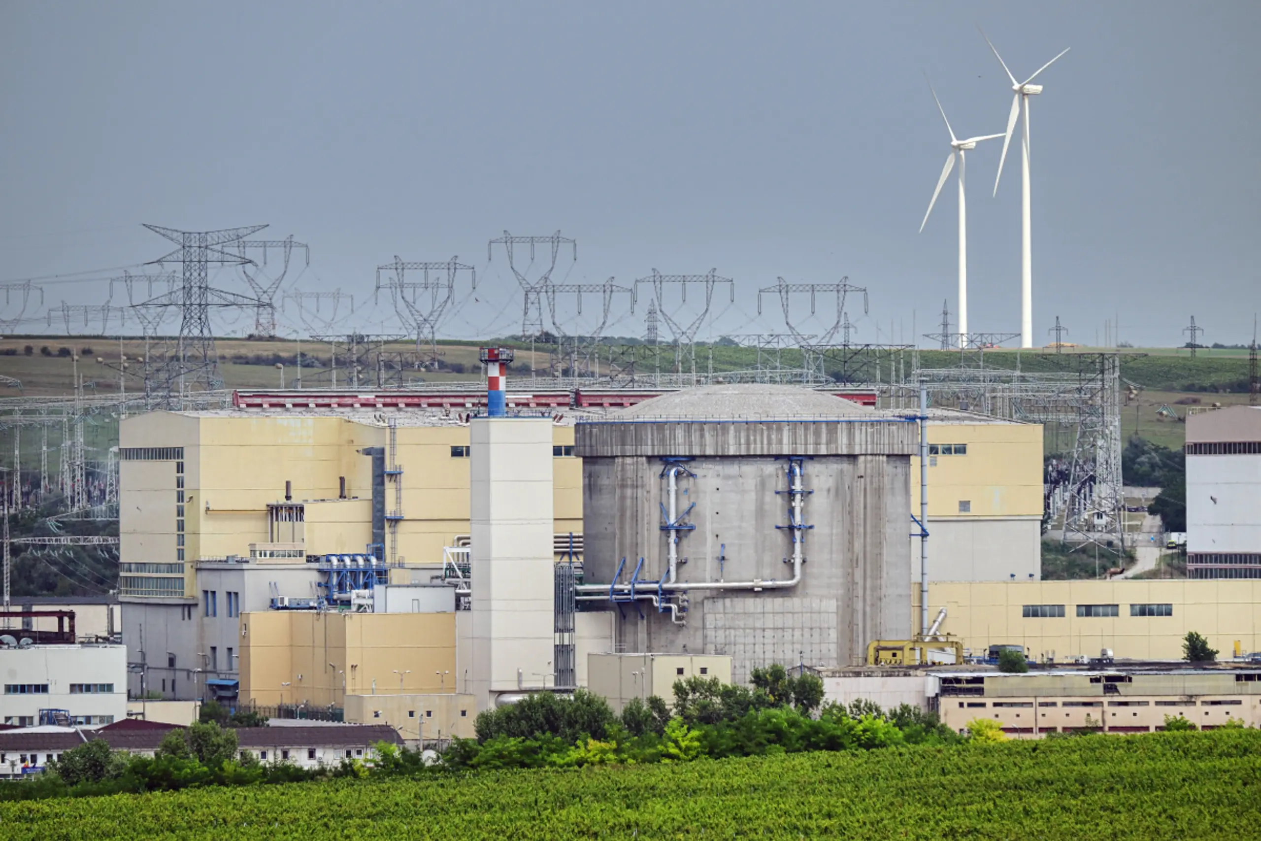 Blick aufs Atomkraftwerk Cernavoda - Reaktor 1