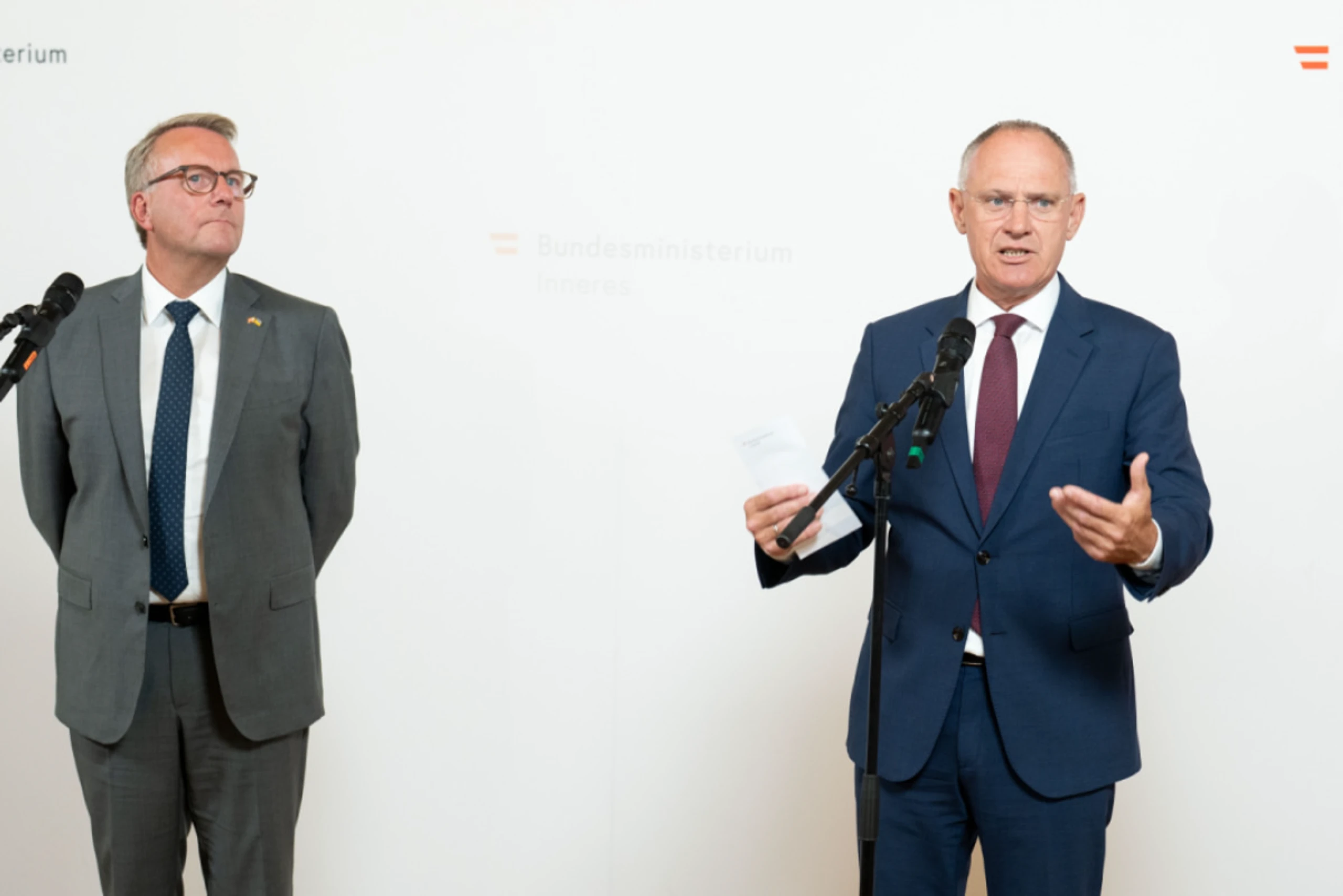 Innenminister Karner (links) mit Bodskov