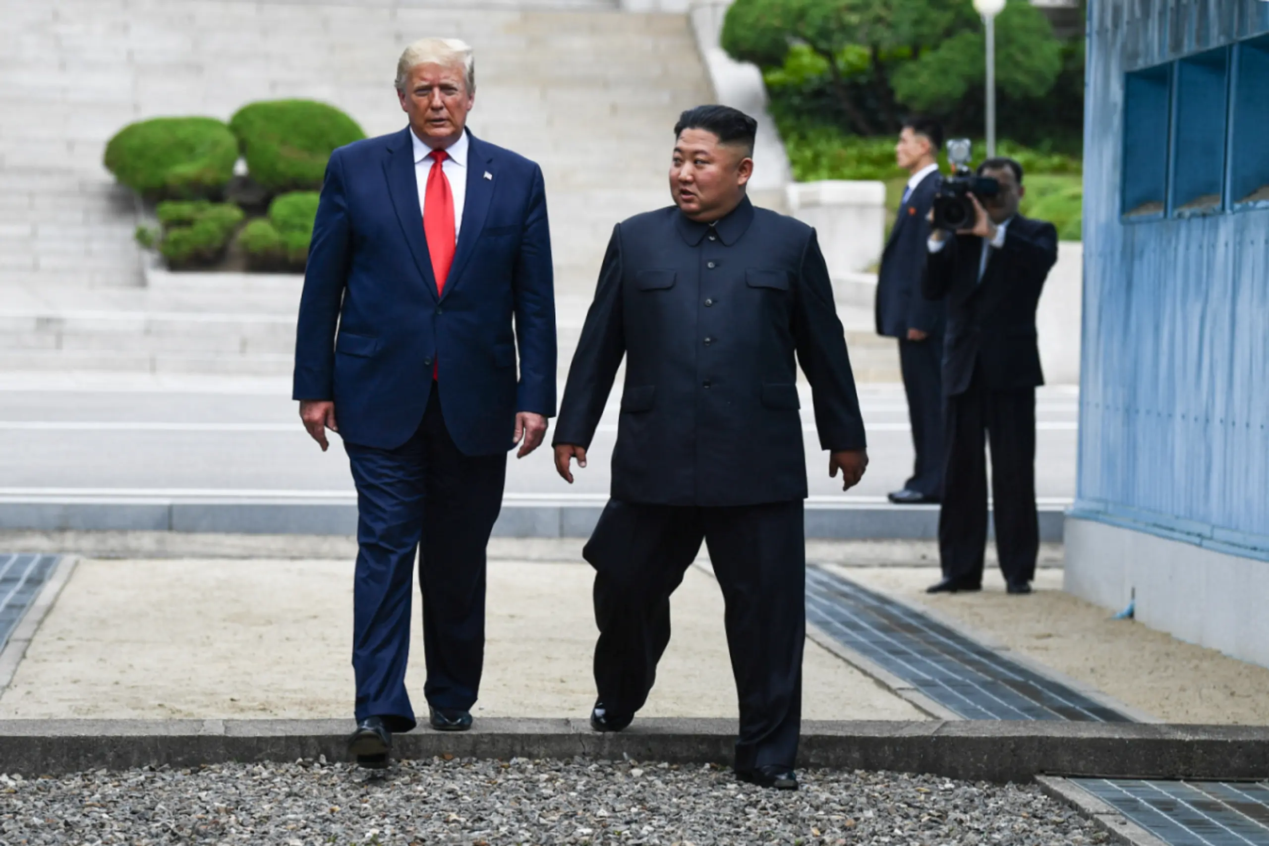 US-Präsident Trump und Nordkoreas Machthaber Kim im Jahr 2019