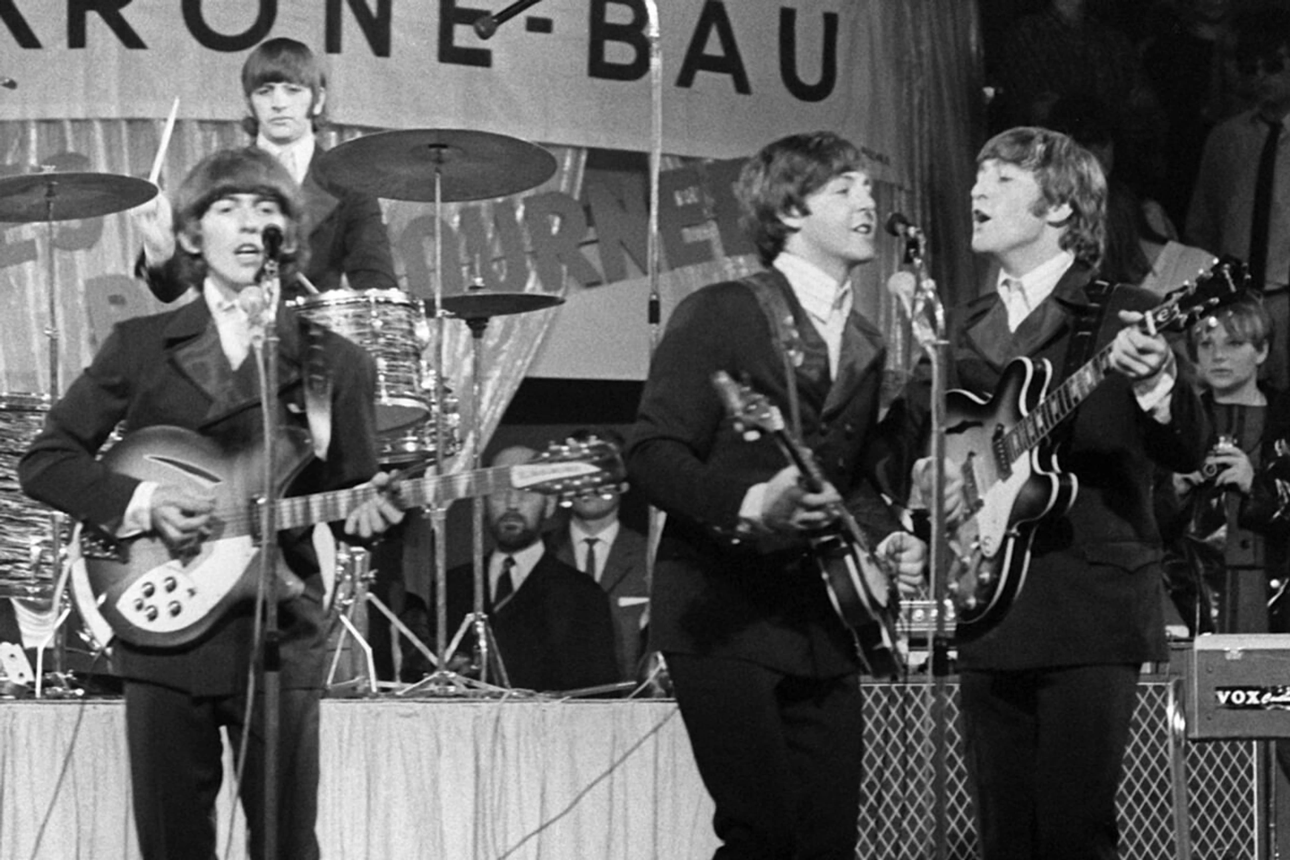 Die Beatles bei einem Auftritt 1966