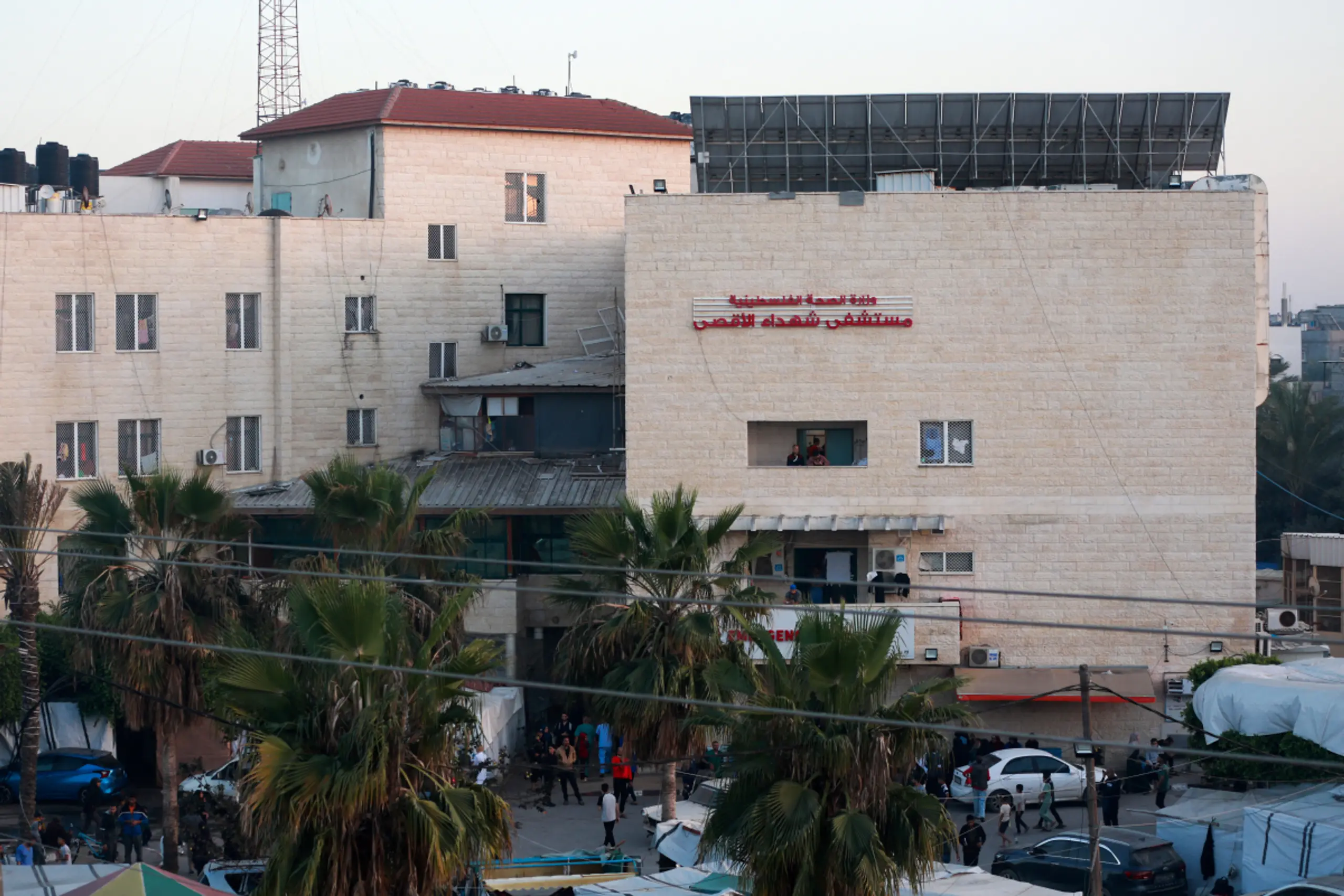 Klinikgelände des Al-Aqsa-Krankenhauses betroffen