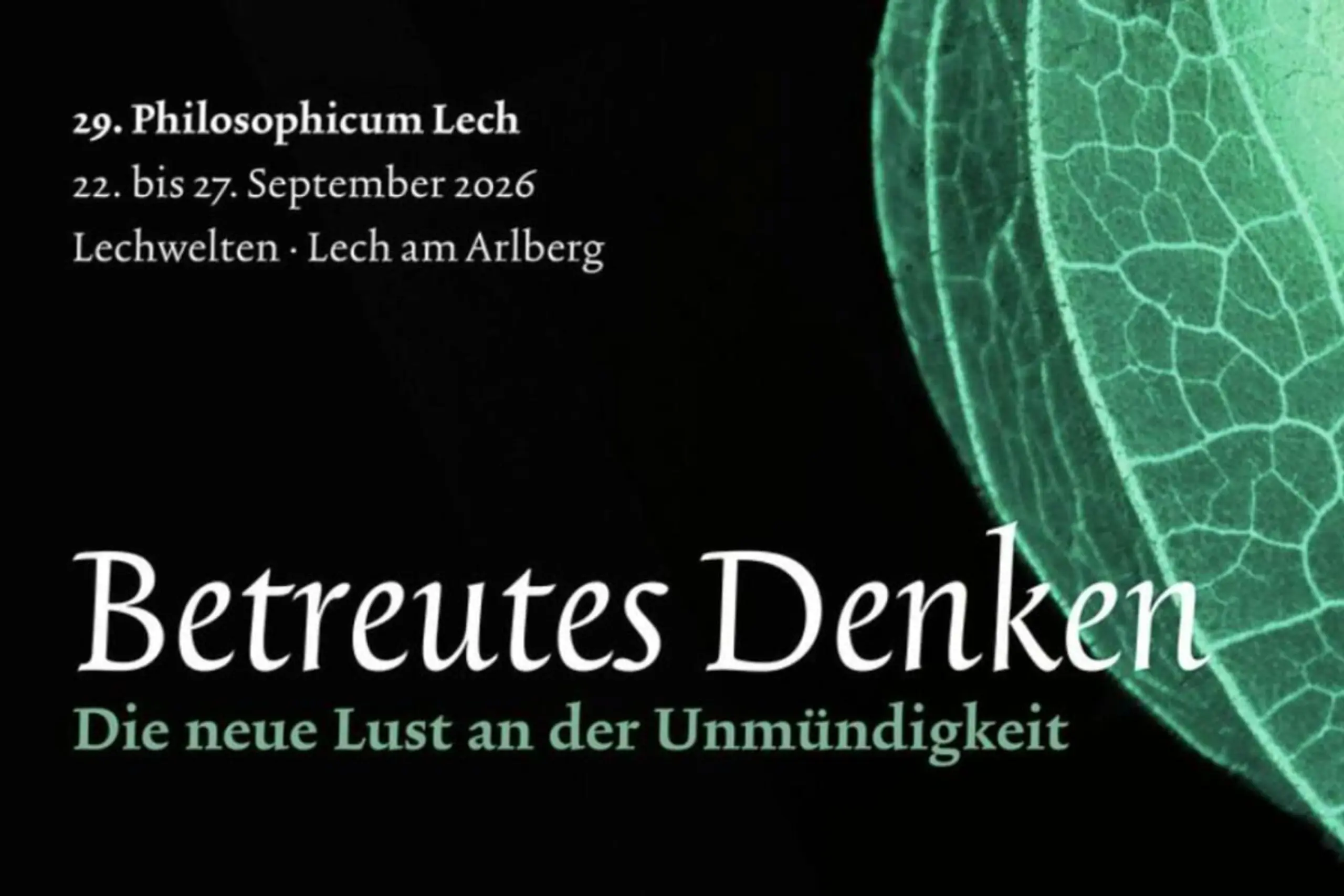 Das Philosophicum beschäftigt sich heuer mit dem Thema "Betreutes Denken"