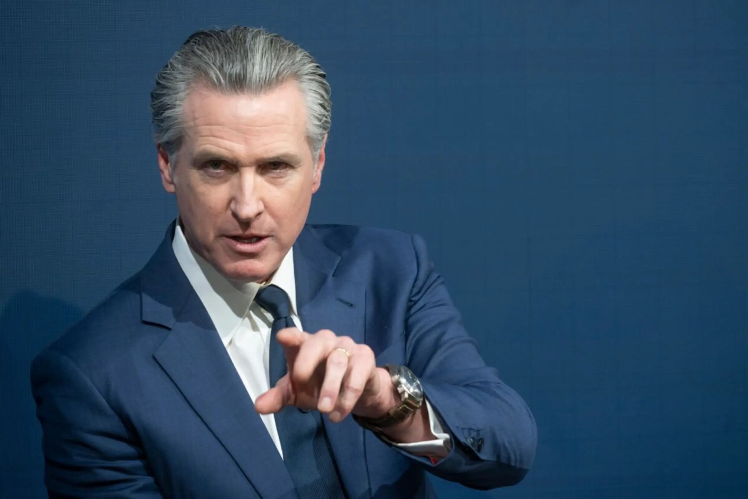 ++ ARCHIVBILD ++ Gouverneur Gavin Newsom sammelt derzeit Vorschläge