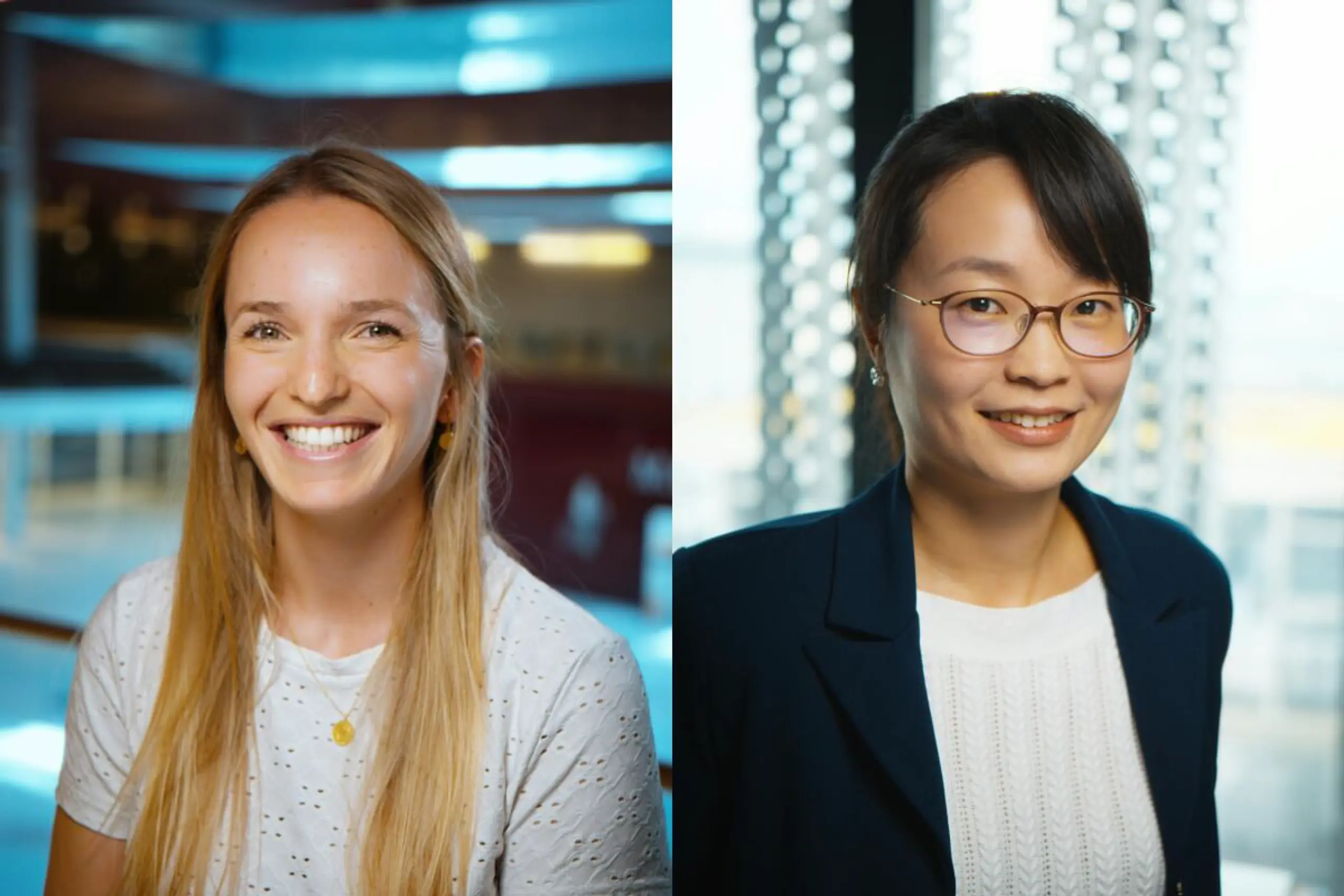 Marina Schapfl (l.) und Yi-Chien Tsai