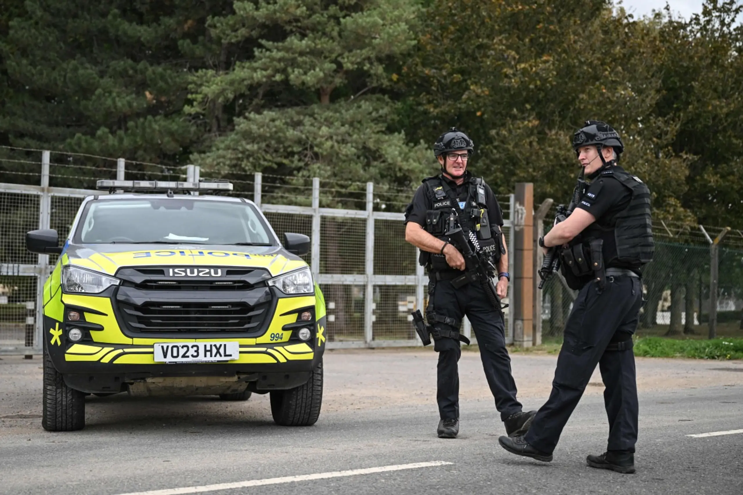 Polizeieinsatz beim Militärstützpunkt RAF Fairford