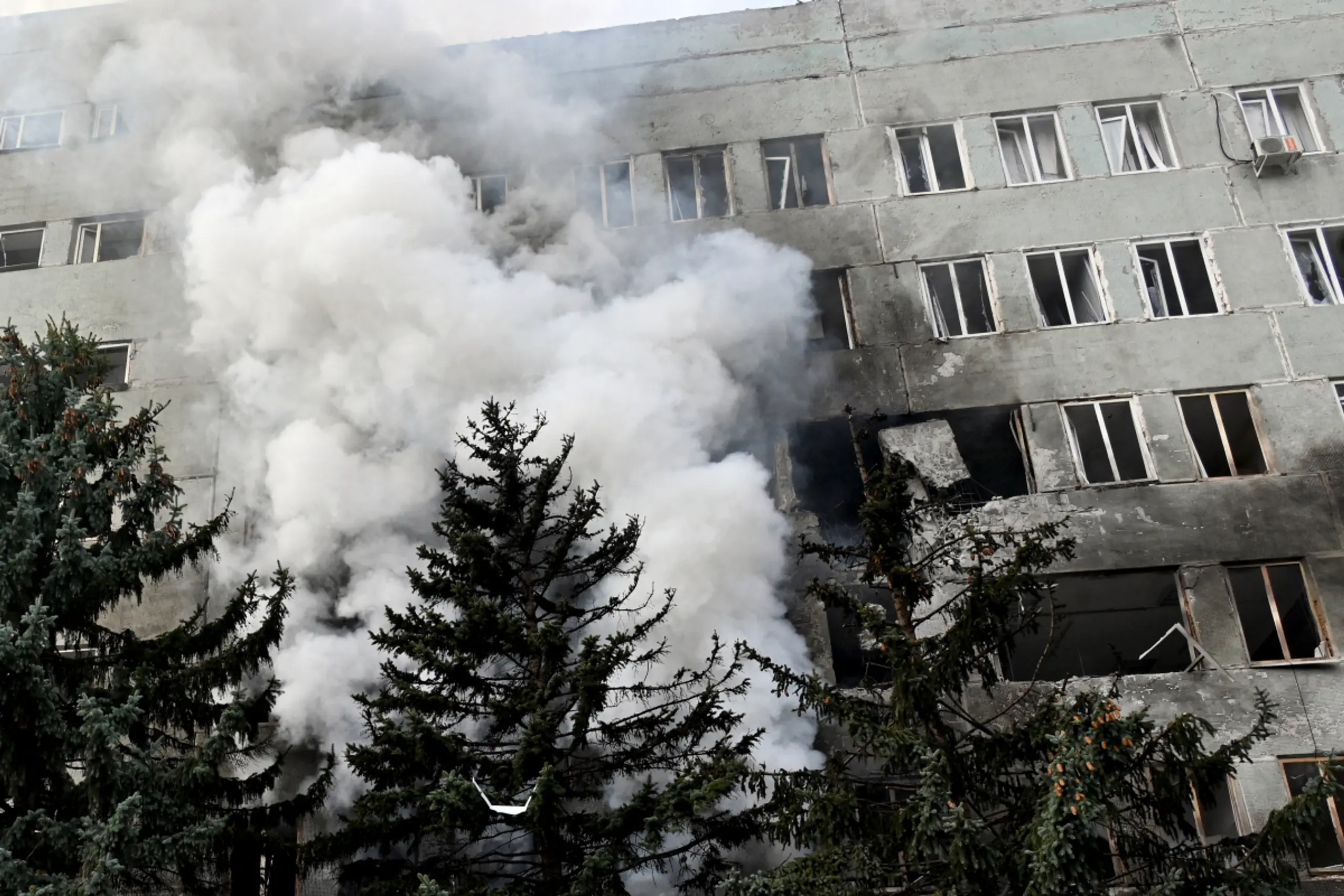 Am Samstag attackierte Russland eine Klinik in Charkiw