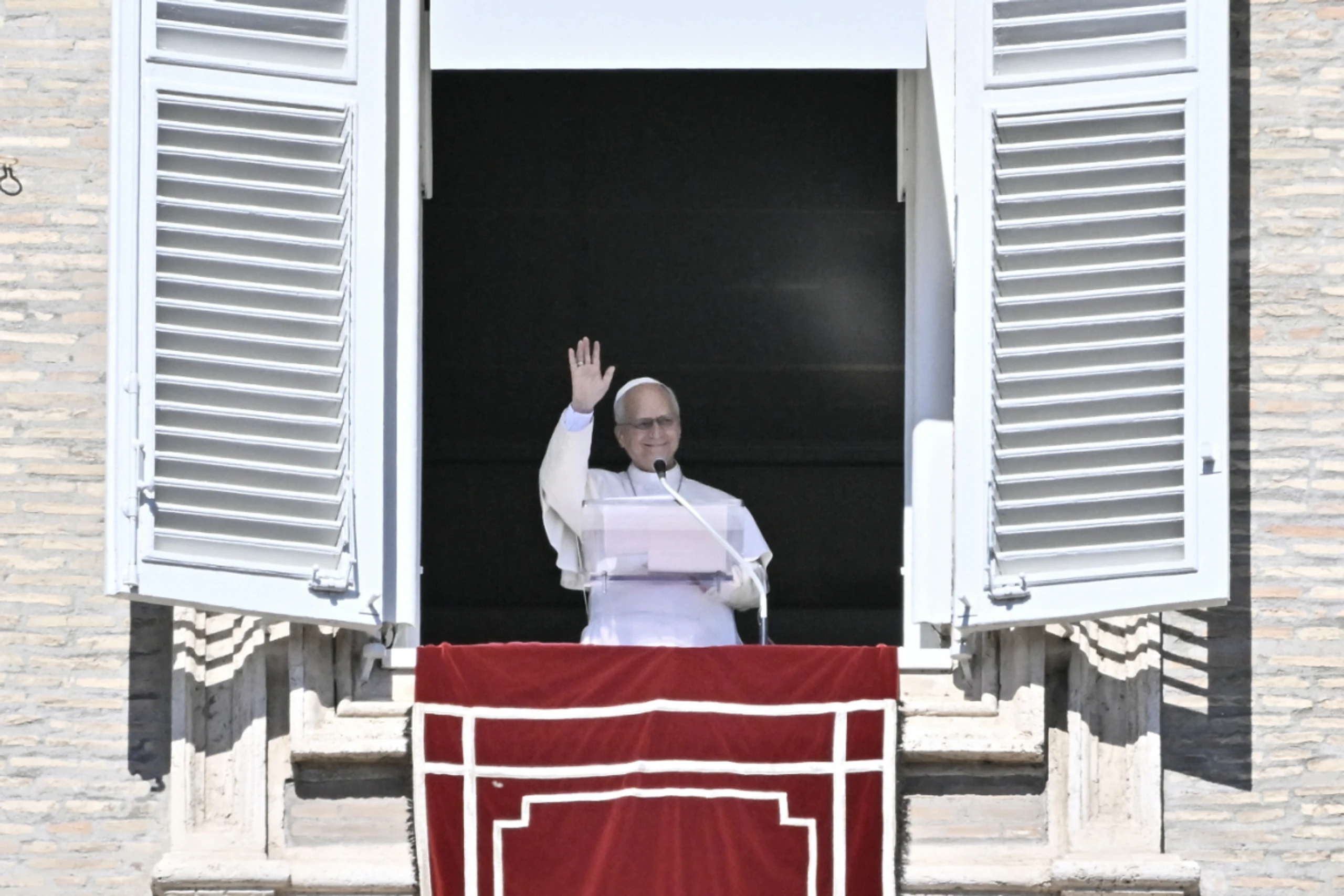 Papst Leo XIV. beim Angelus-Gebet am Sonntag