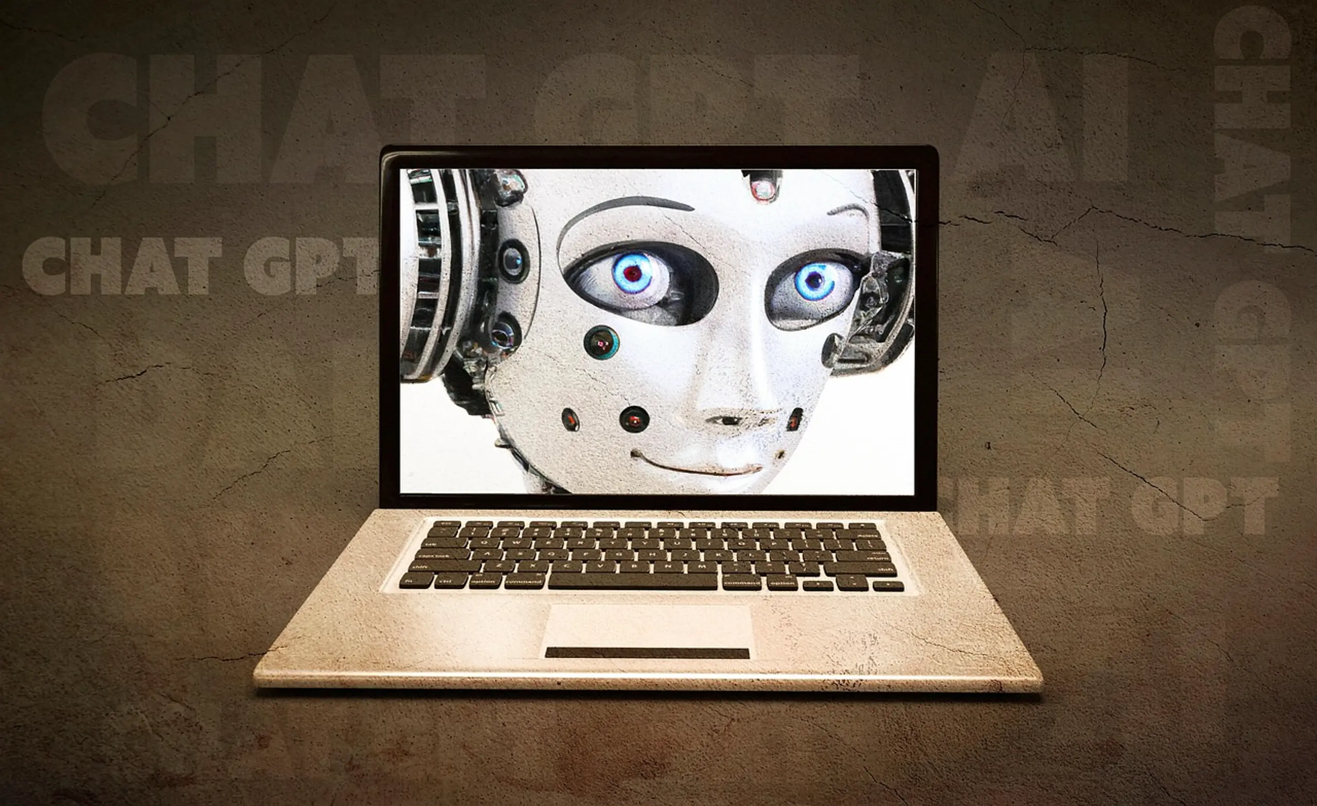 Symbolbild künstliche Intelligenz: Computer mit KI-Motiv