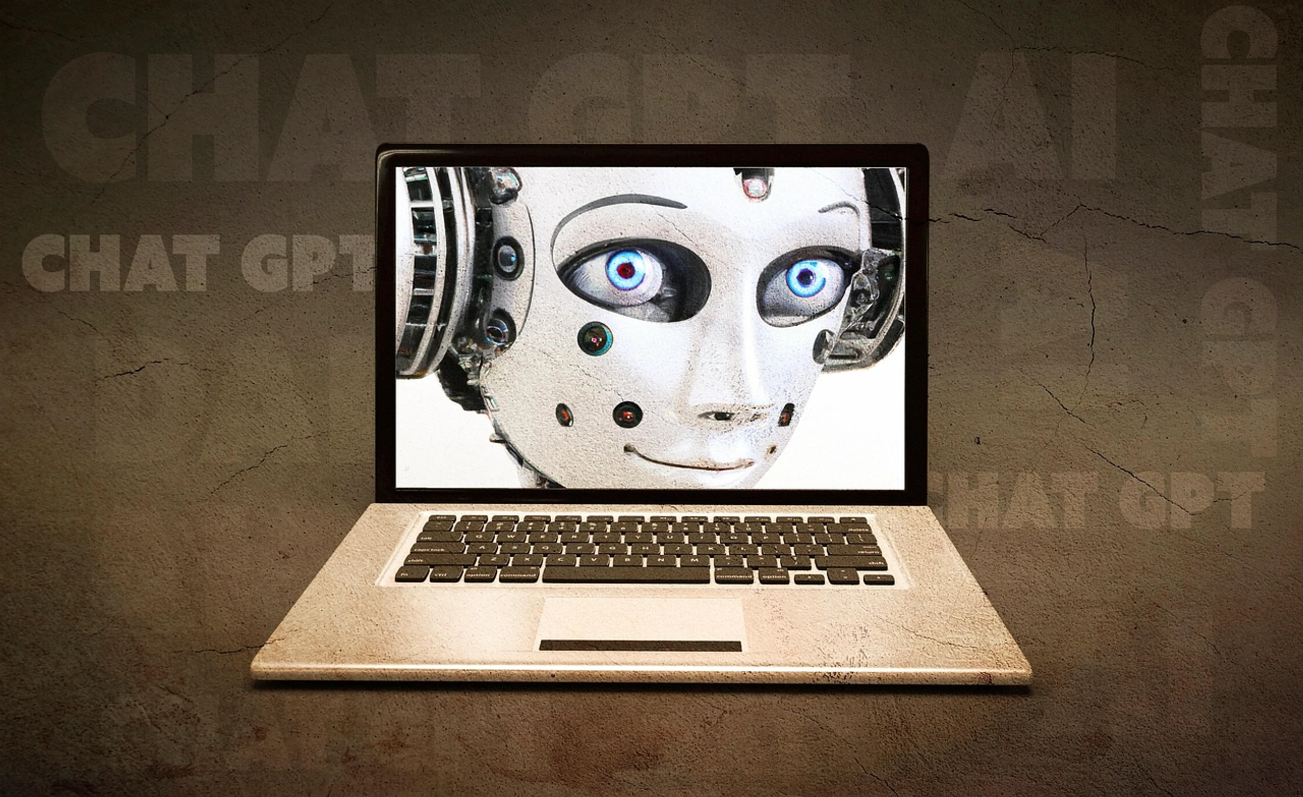 Symbolbild künstliche Intelligenz: Computer mit KI-Motiv