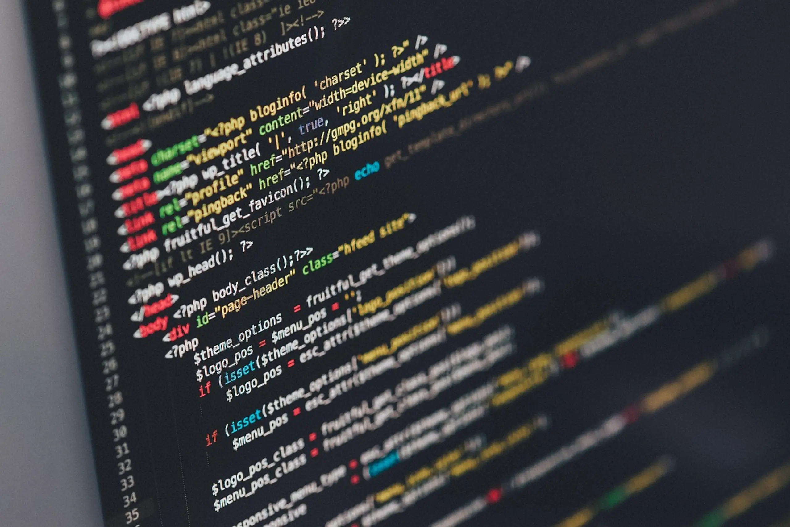 Quellcode auf einem Bildschirm