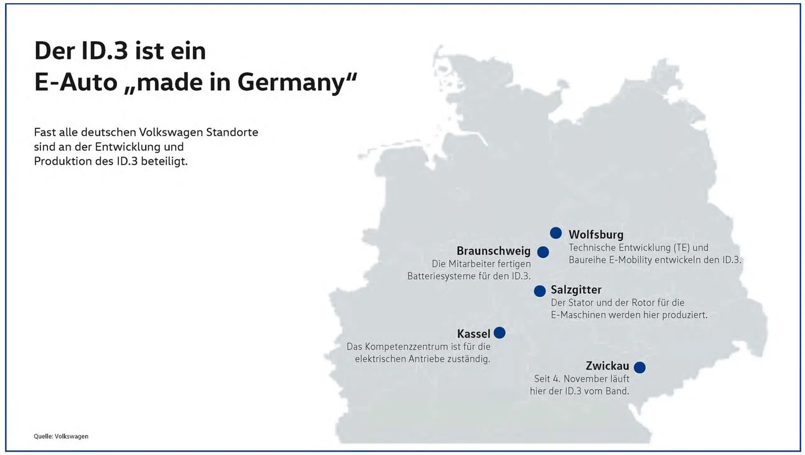 Ein Volkswagen ID.3, das Elektroauto ist von dem Batterie-Rückruf betroffen