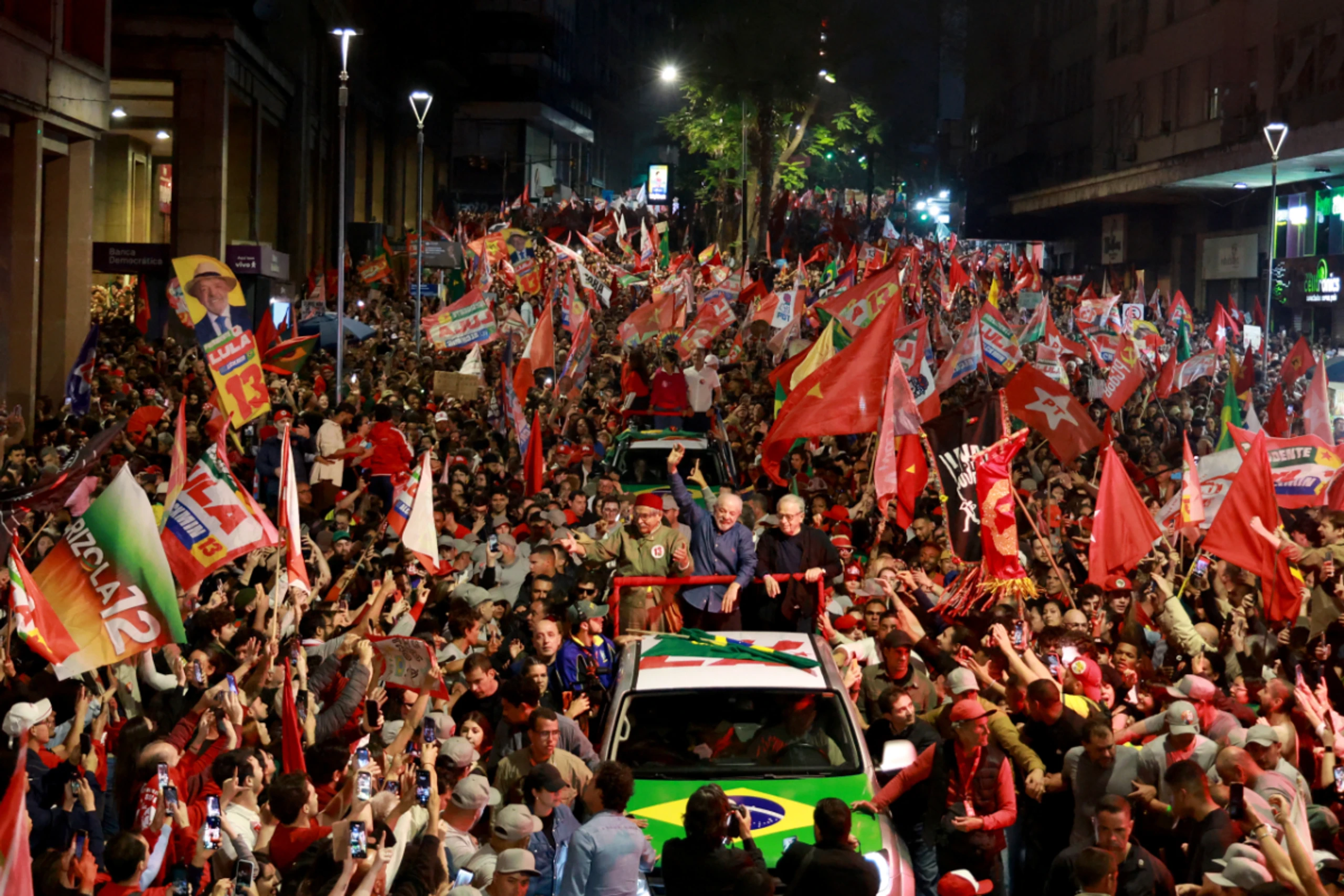 Lula-Wahlkampagne in Porto Alegre (Brasilien)