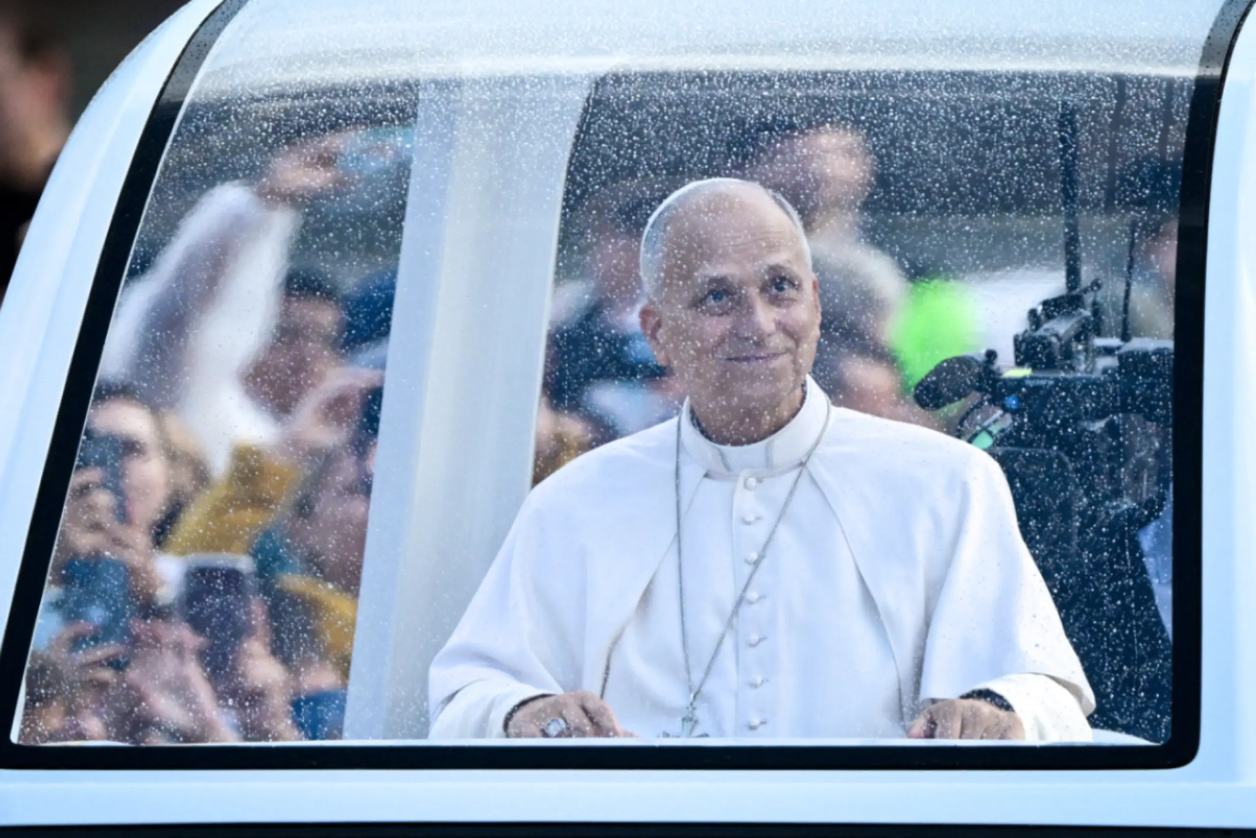 Papst Leo XIV. am Mittwoch am Petersplatz
