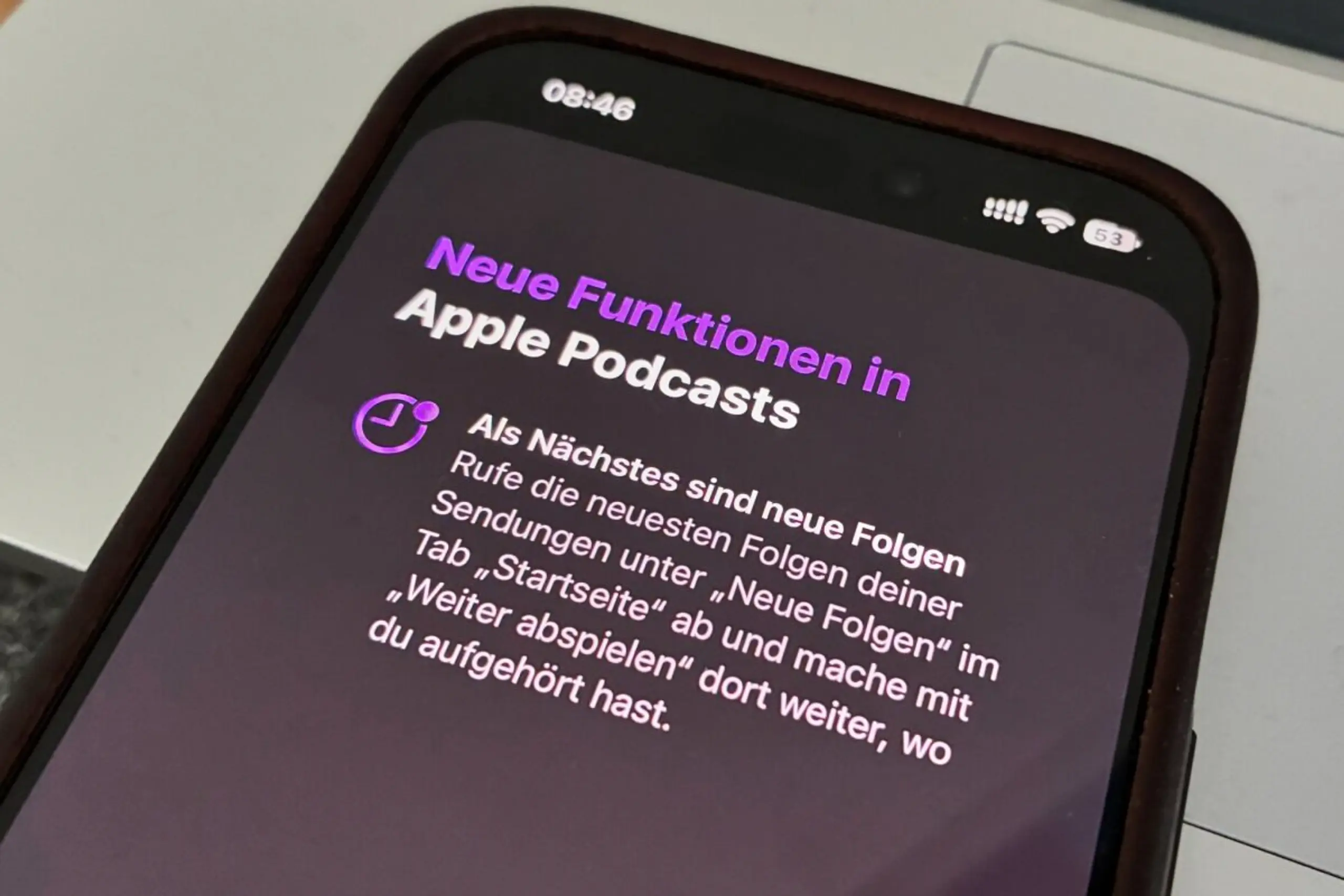 Die Podcast-App wird übersichtliche